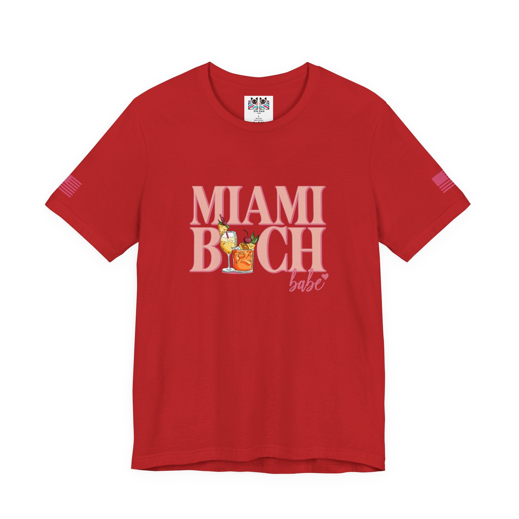 Miami Beach Babe T-Shirt – Tropical Cocktails Fun Girls Trip Florida Tee