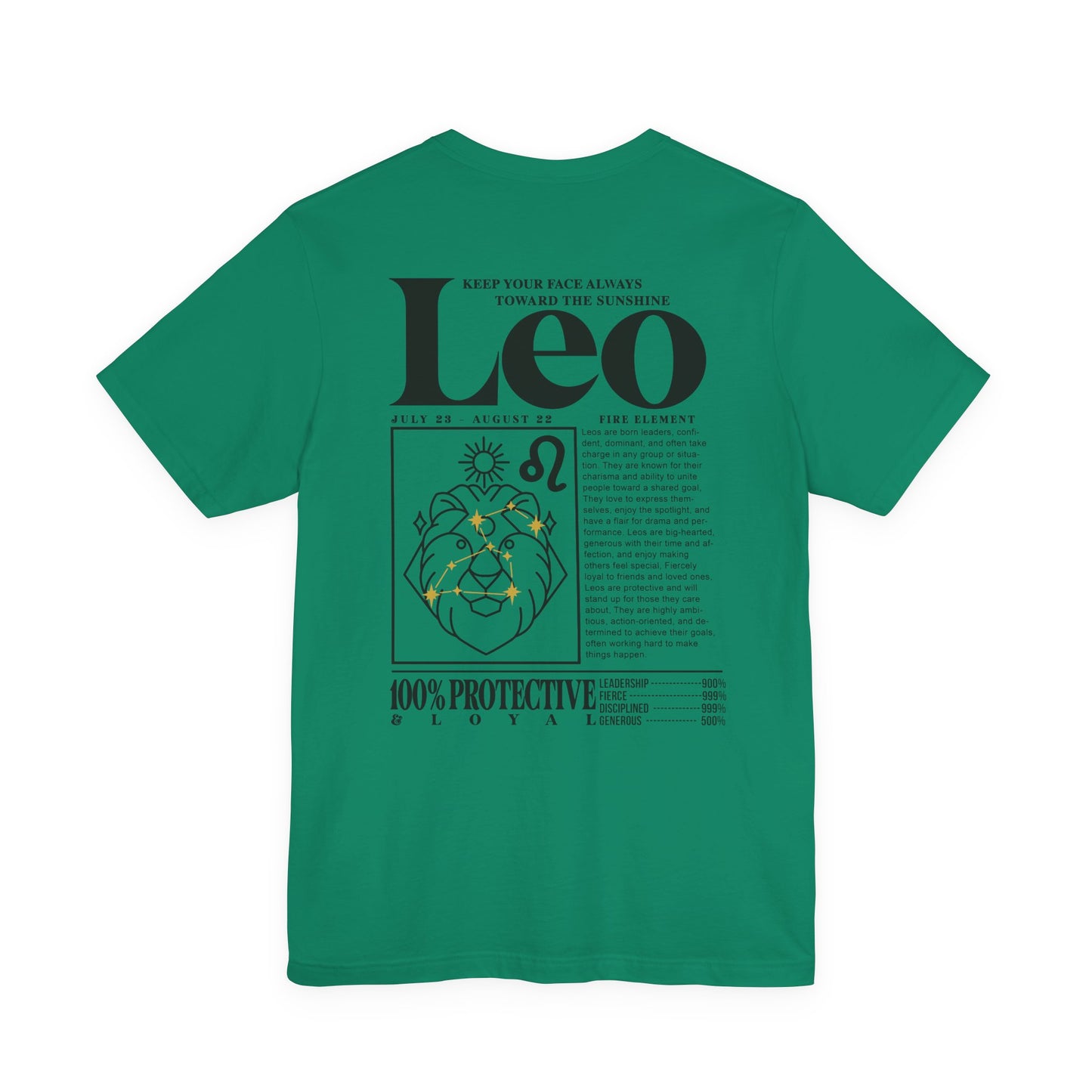 Leo Zodiac T-Shirt – Keep Your Face Always Towards the Sunshine Fire Element