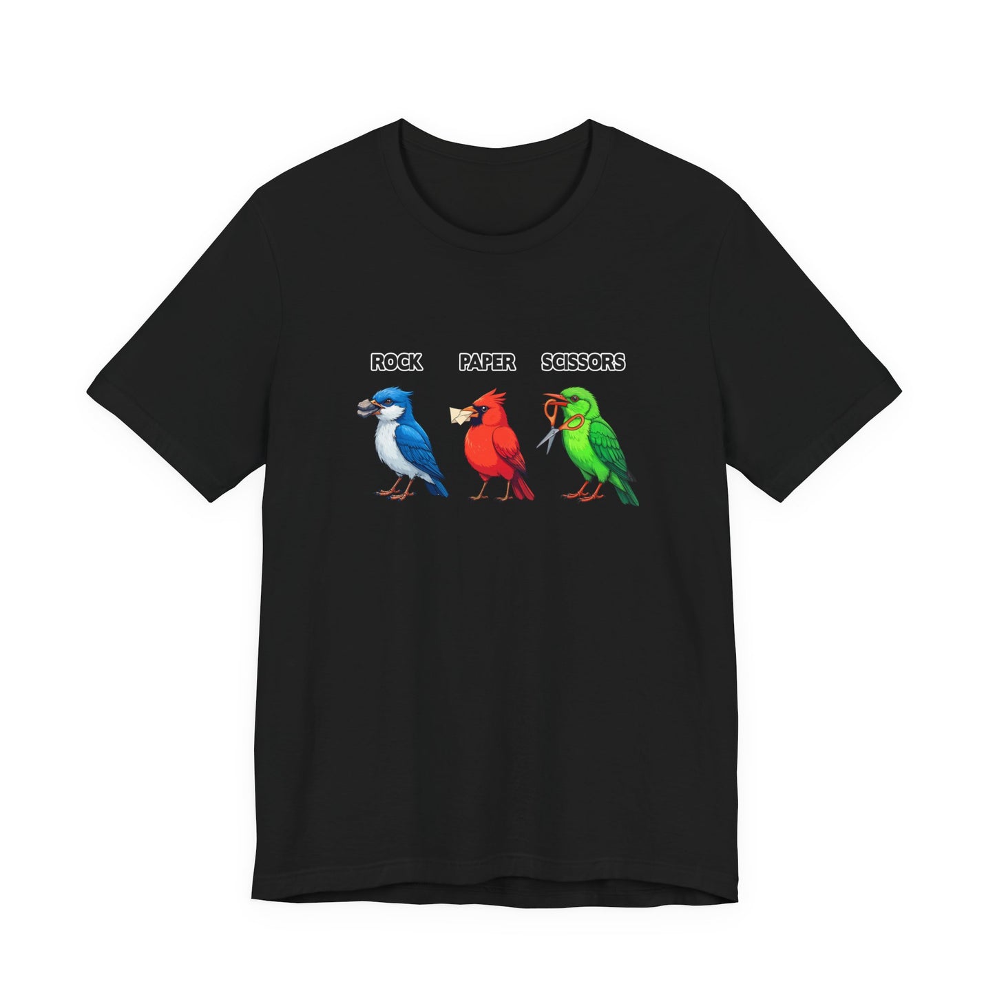 Rock Paper Scissors Bird Paw Tshirt Funny Avian Game Design
