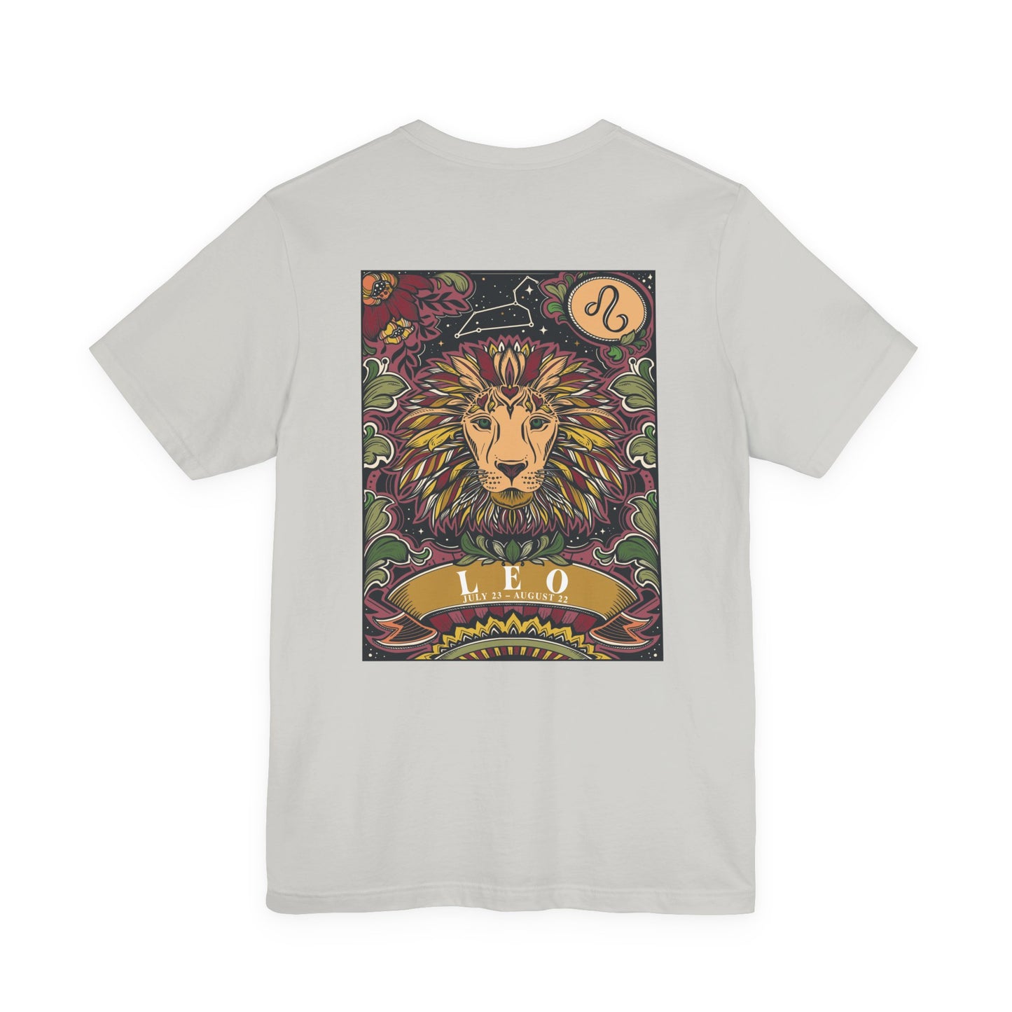 Leo Constellation & Floral Zodiac T-Shirt – July 23 to August 22