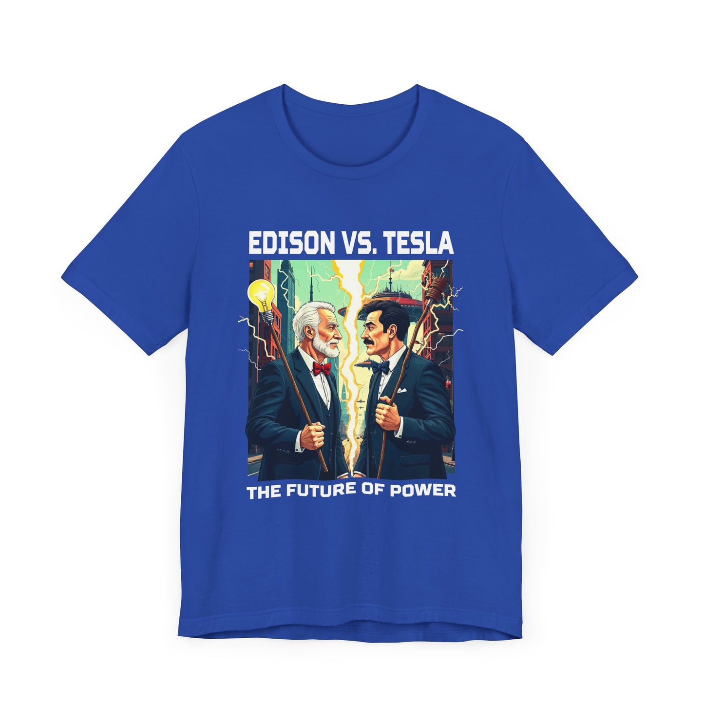 Edison vs Tesla Tee, Inventors Rivalry Shirt, Science History Graphic, Innovation Duel Top, Genius Clash Gift Shirt