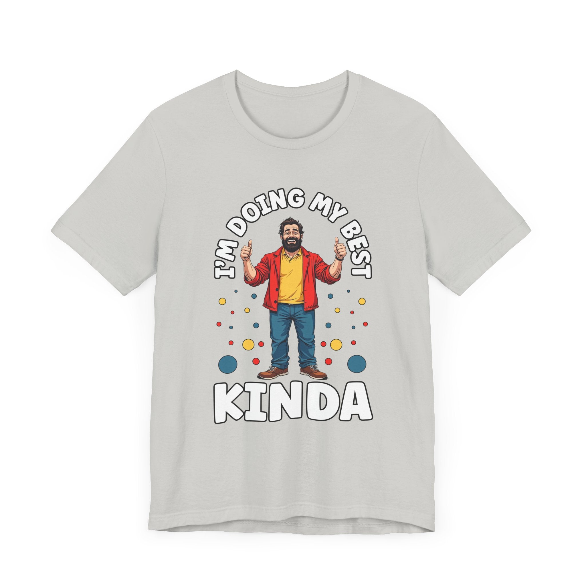 I'm Doing My Best – Casual Man Double Thumbs UP Graphic T-Shirt