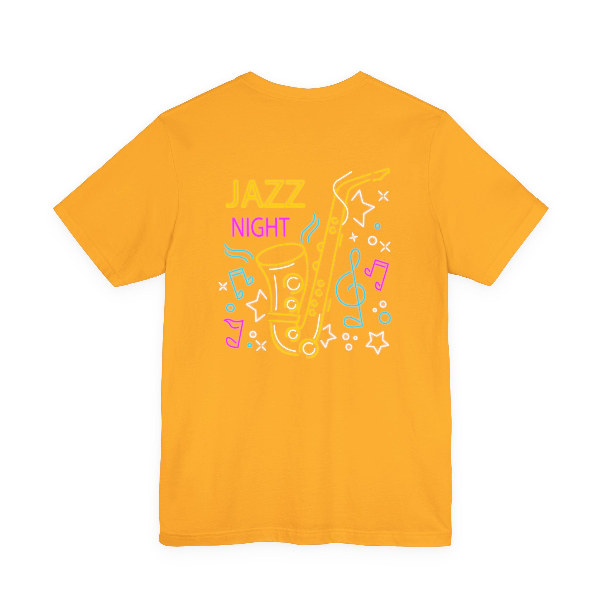 Neon Jazz Night Saxophone Music T-Shirt