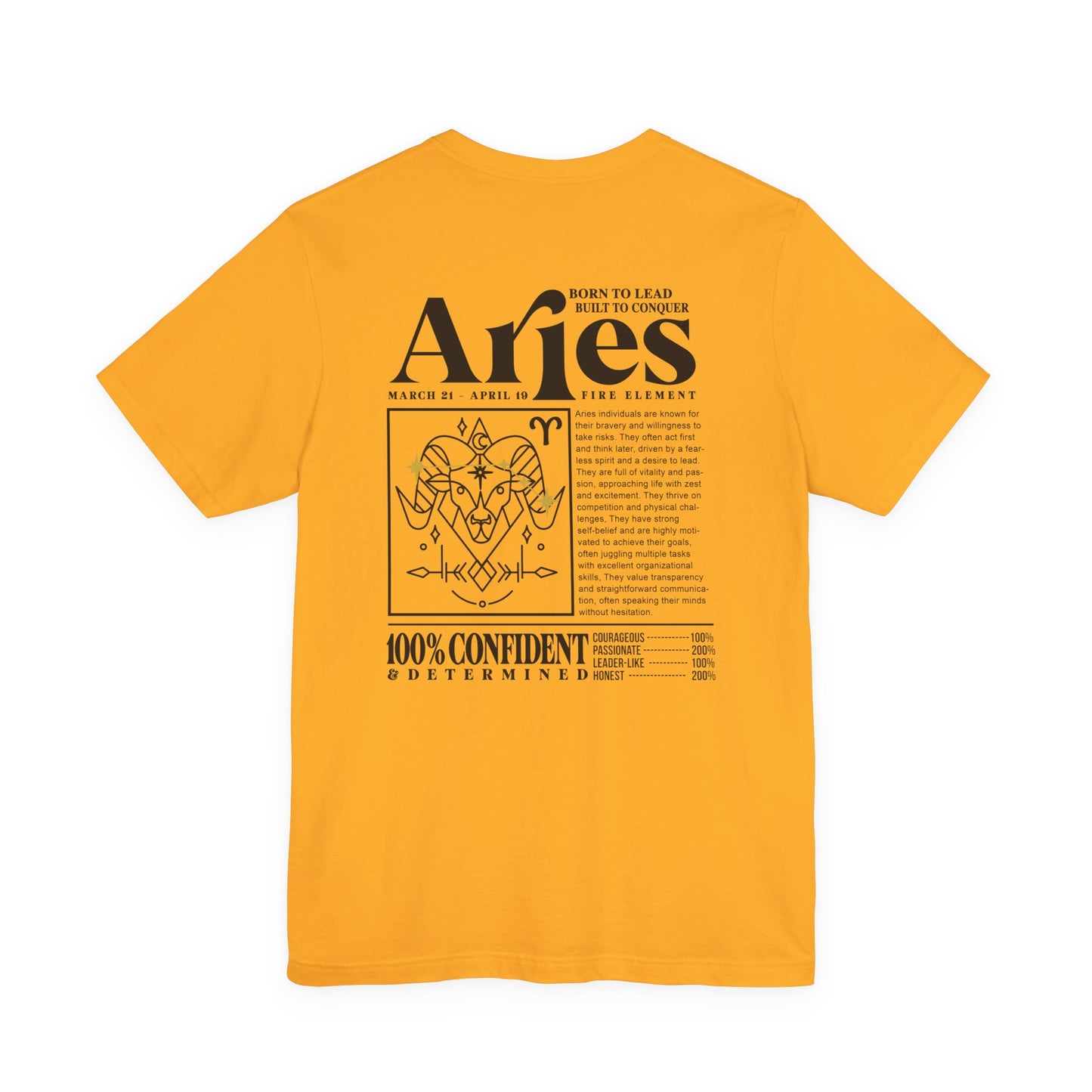 Aries Zodiac T-Shirt – Born to Lead, Built to Conquer