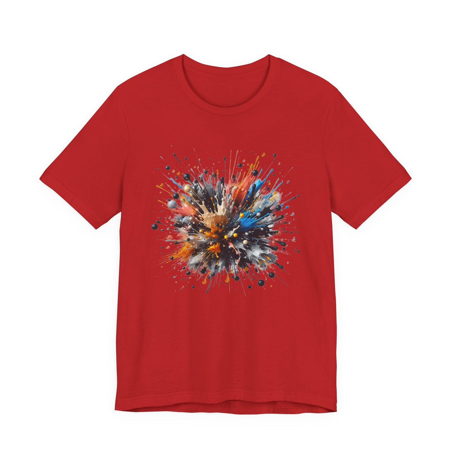 Splatter Chaos – Colorful Abstract Paint Explosion T-Shirt