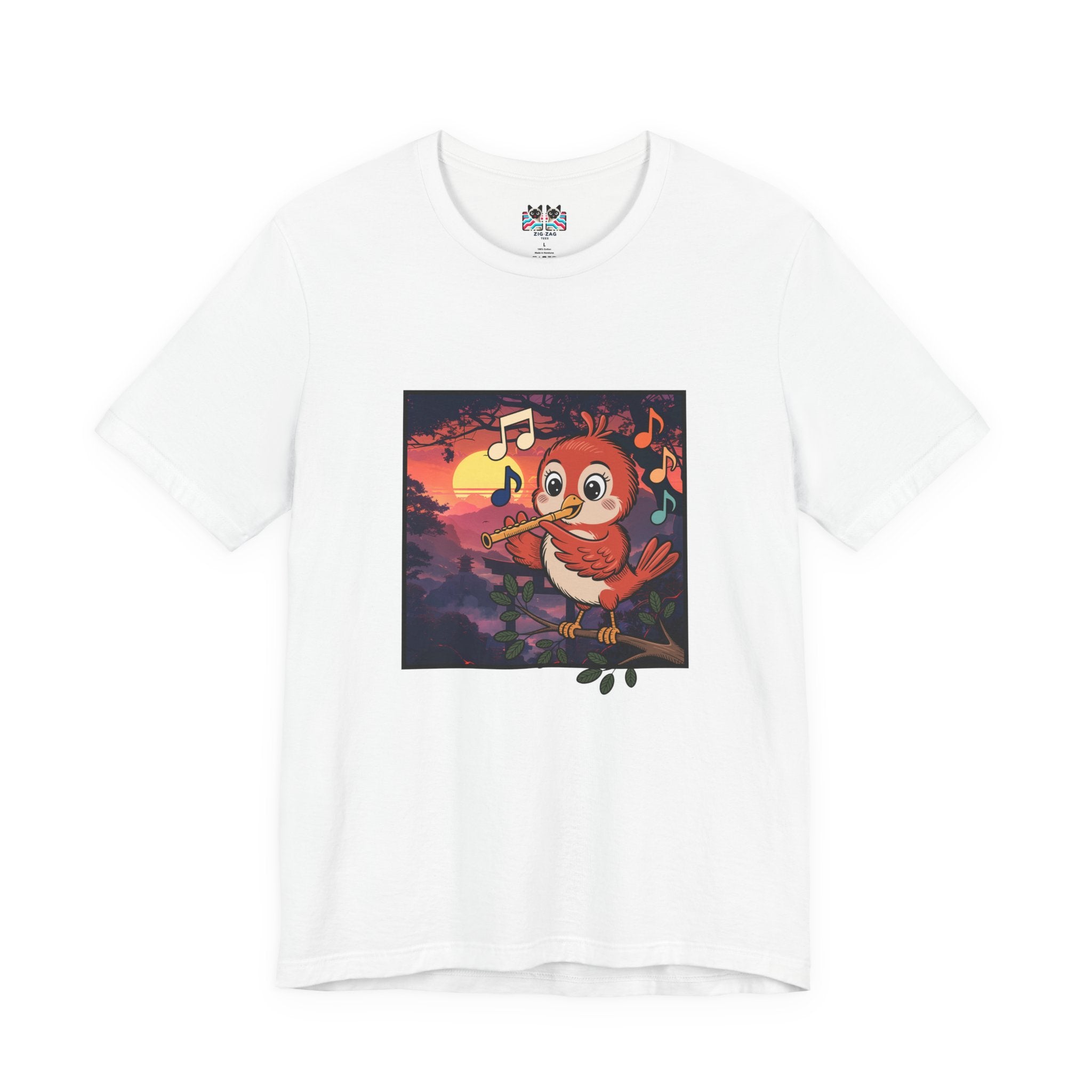 Bird Is Nature’s Flute Sunrise Music T-Shirt