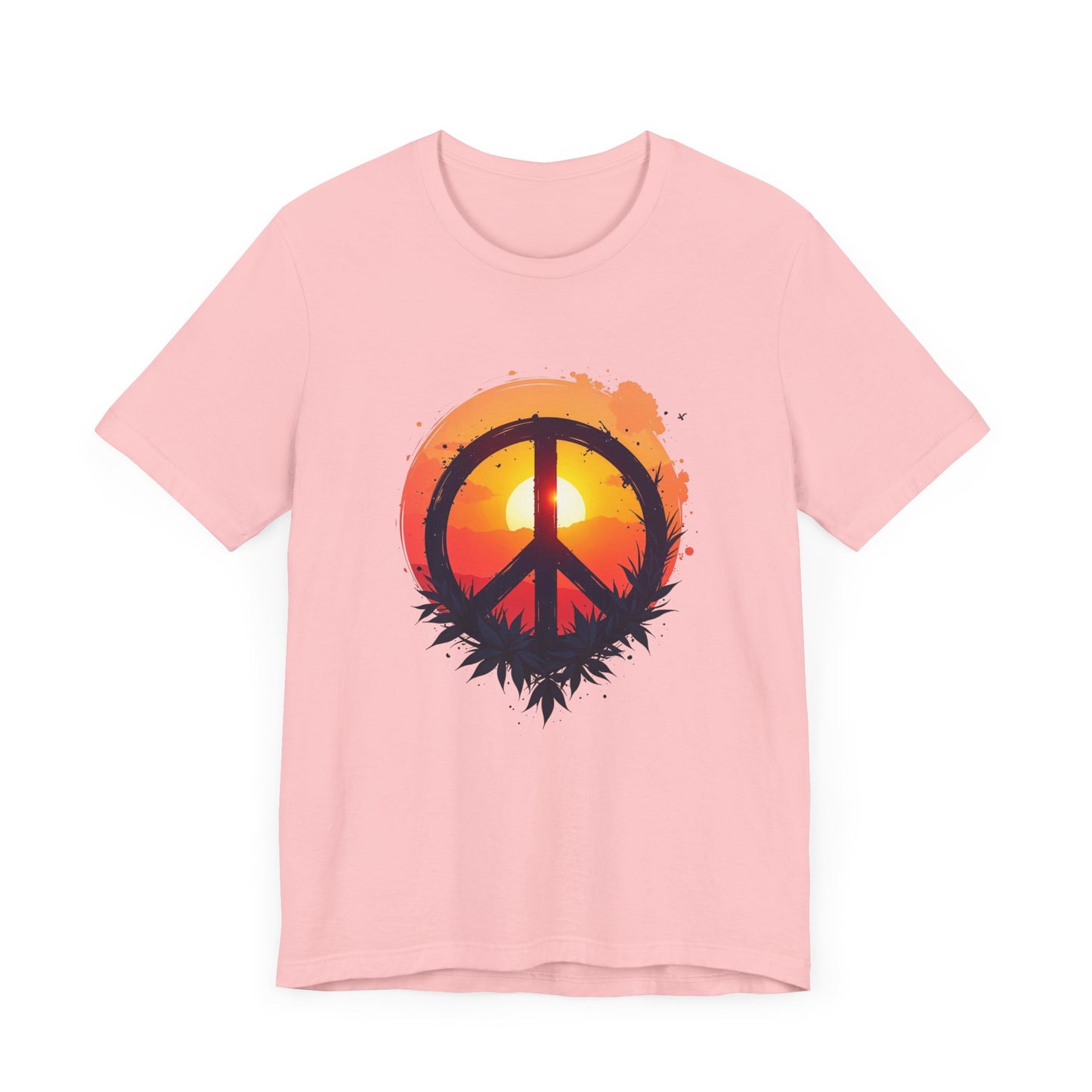 Peace Sunset T-Shirt – Retro Peace Sign and Nature Graphic Tee