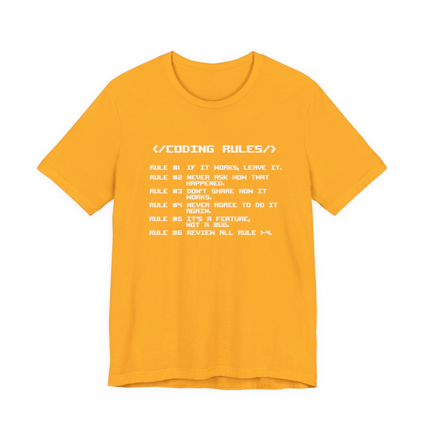 Coding RULES Funny MS-DOS Prompt T-Shirt