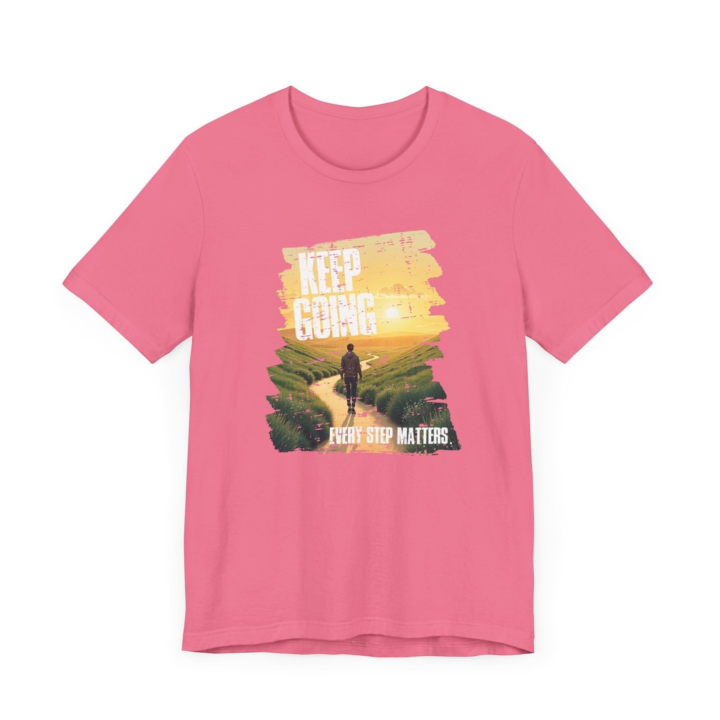 Keep Going Tee, Motivational Quote Shirt, Perseverance Message Tee, Positivity Boost Top, Mental Health Support Gift