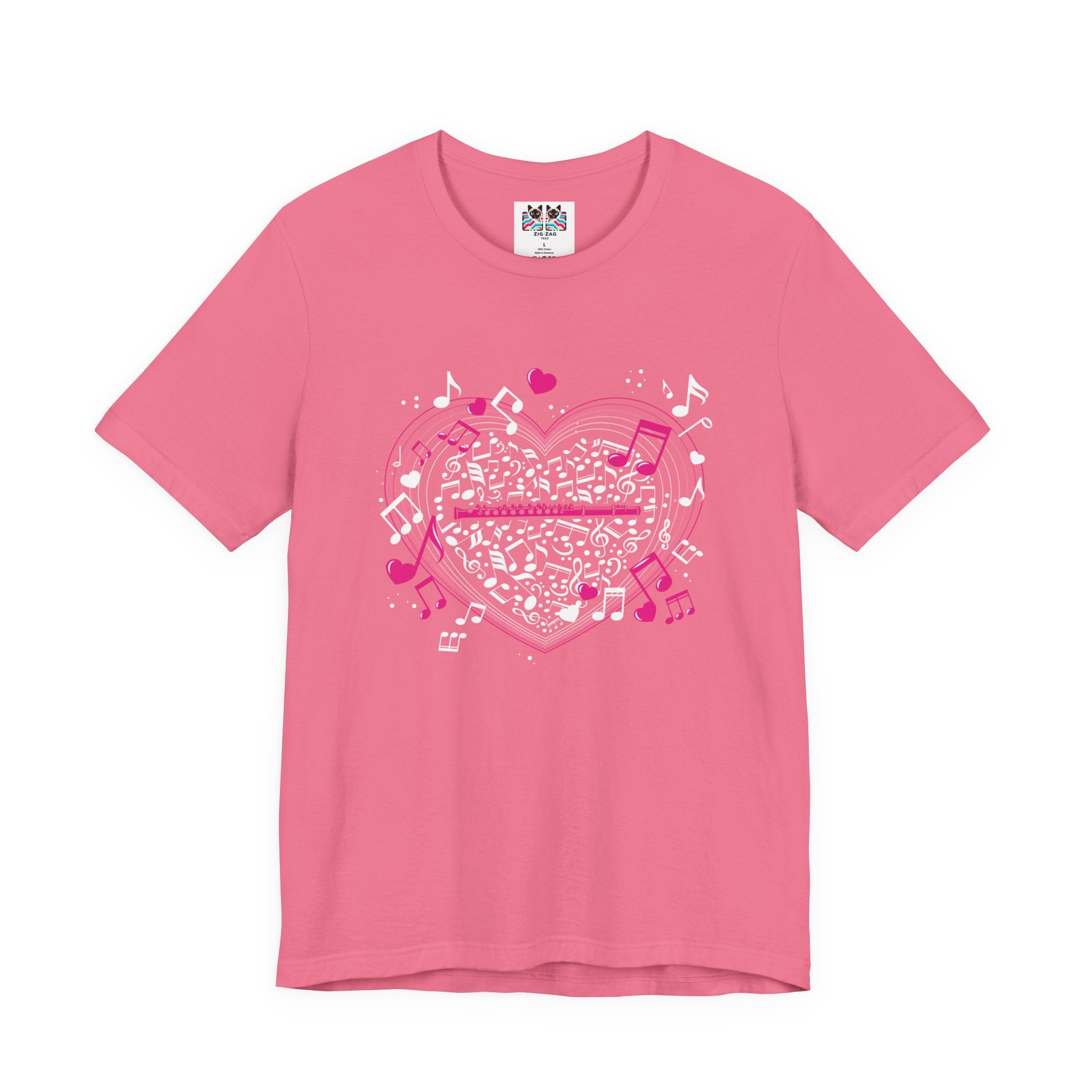 Heartbeat of the Flute Music Love T-Shirt