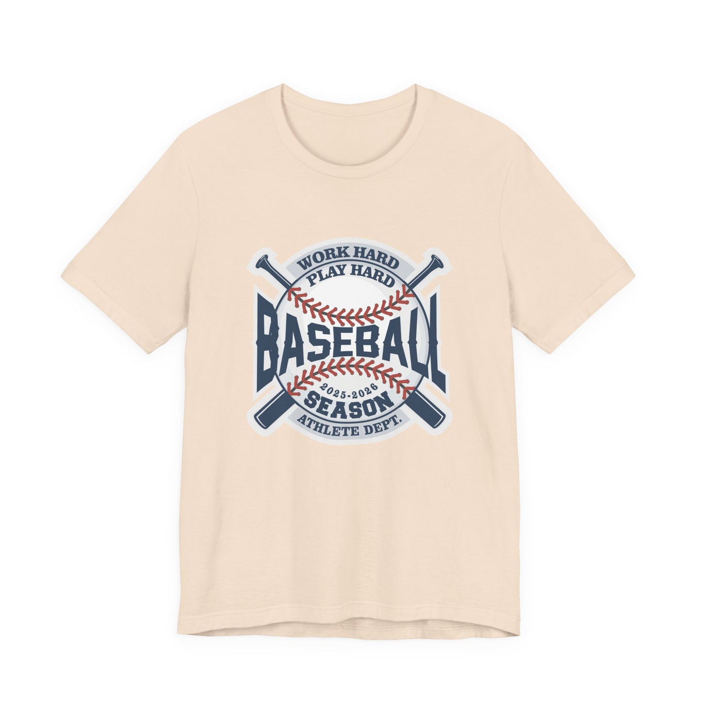 Baseball tshirt - Baseball Work Hard Play Harder Tshirt Large Baseball and Bat Graphic 2025-2026 Season