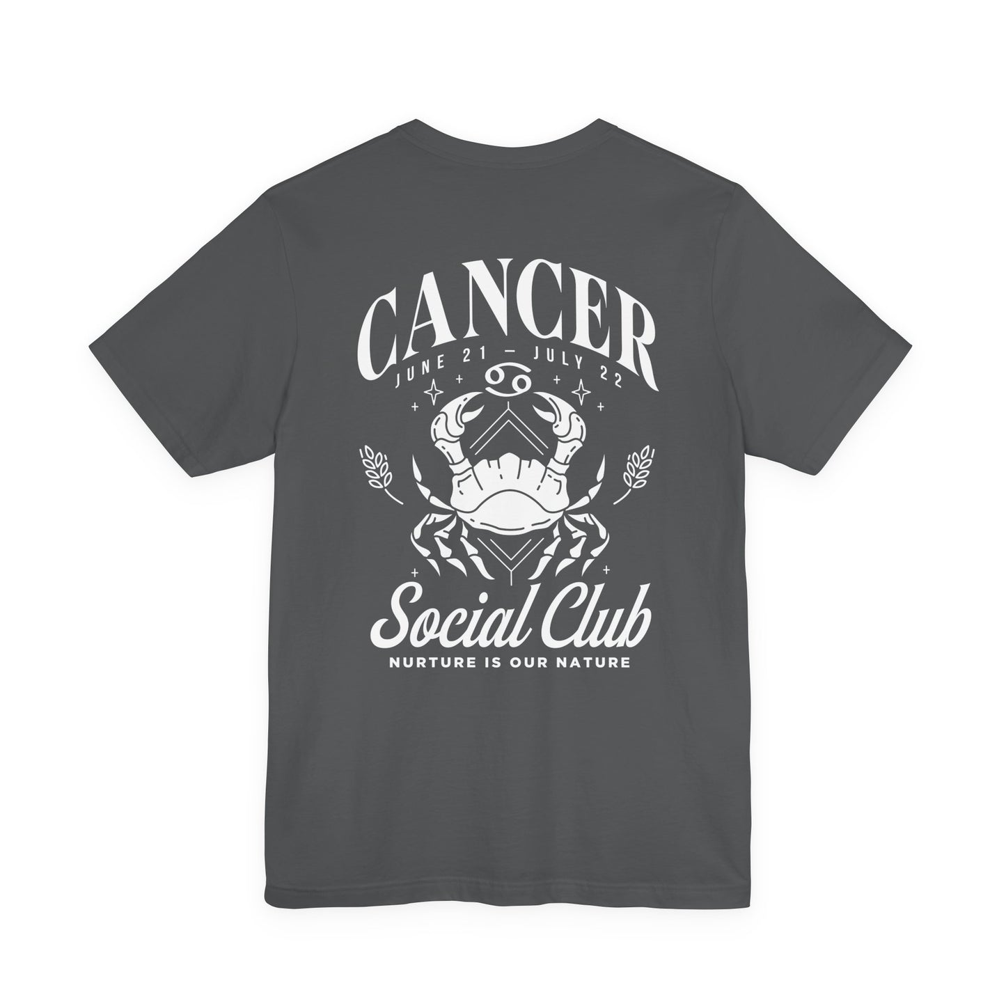 Cancer Social Club T-Shirt – Nurture Is Our Nature Zodiac Design