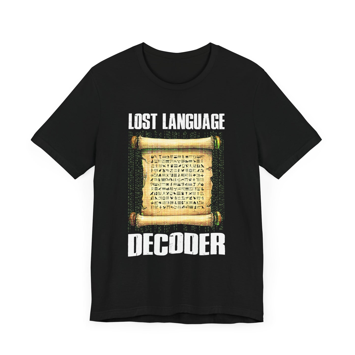 Lost Language Decoder Tee, Ancient Code Shirt, Linguistics Nerd Top, Script Symbol Graphic, Historian Puzzle Gift
