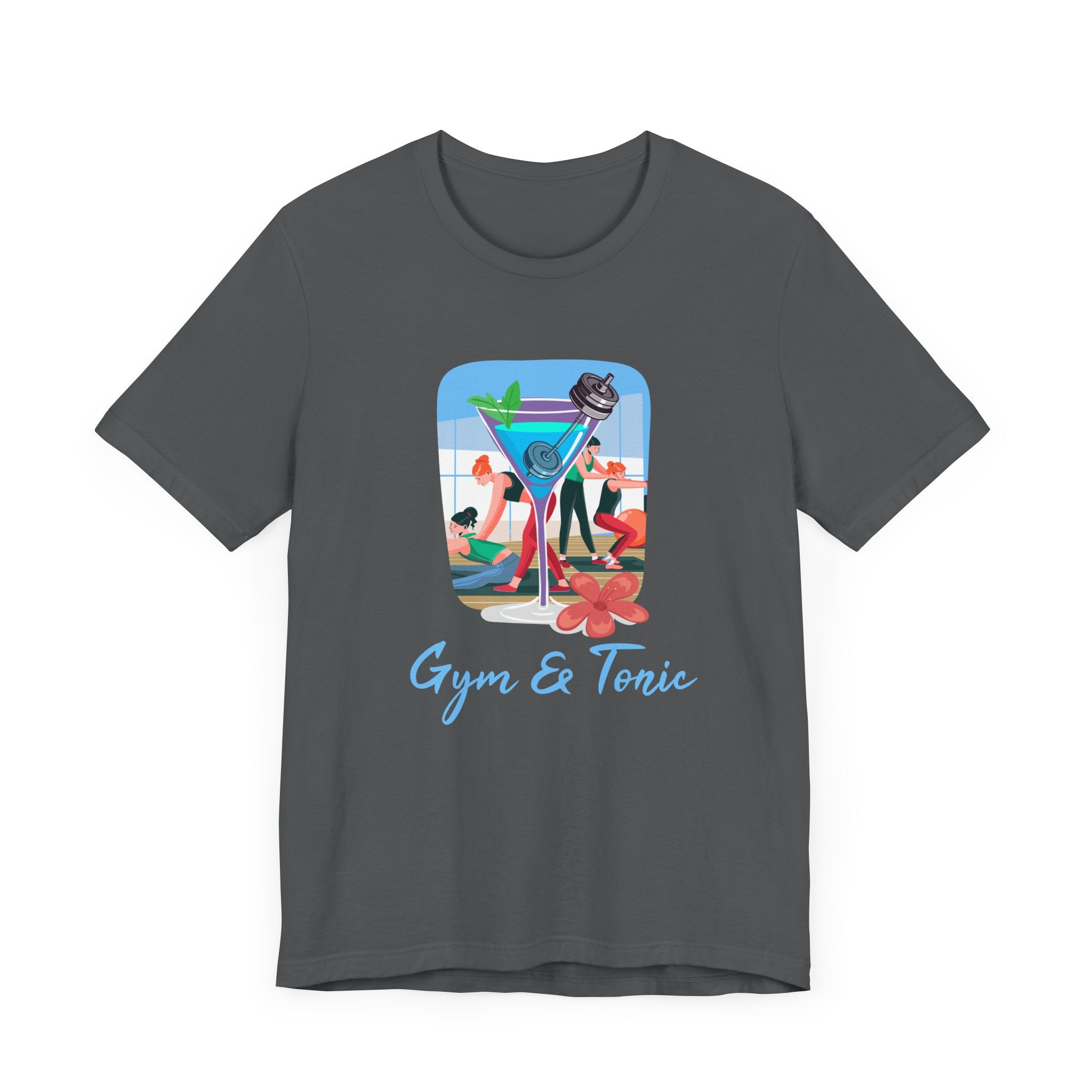 Gym and Tonic Tee, Fitness Pun Shirt, Workout Humor Graphic, Exercise and Fun Top, Healthy Balance Gift