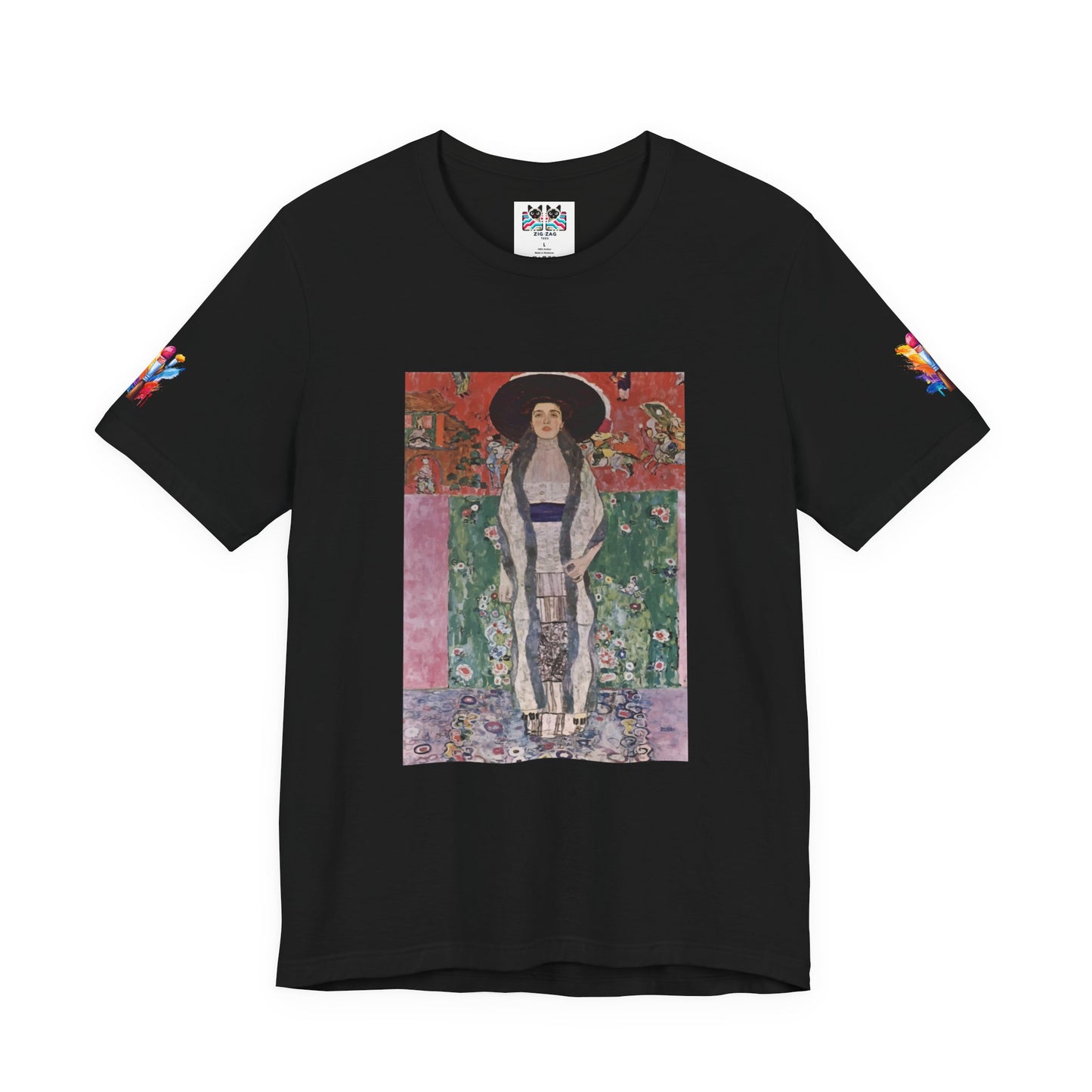 Art Nouveau Portrait T-Shirt – Elegant Woman in Ornate Kimono Style Dress Graphic Tee