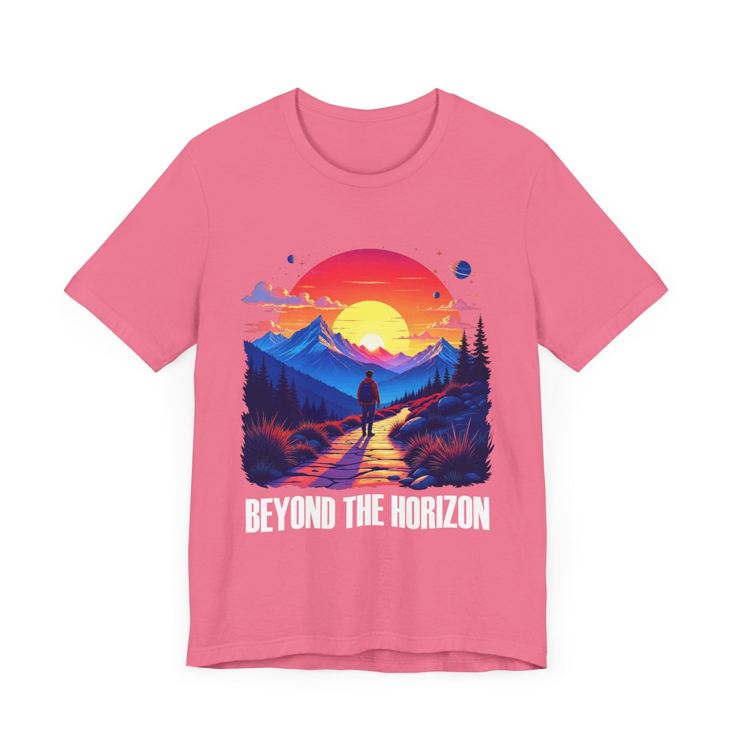 Beyond the Horizon | Inspirational Sunset & Space Exploration T-Shirt