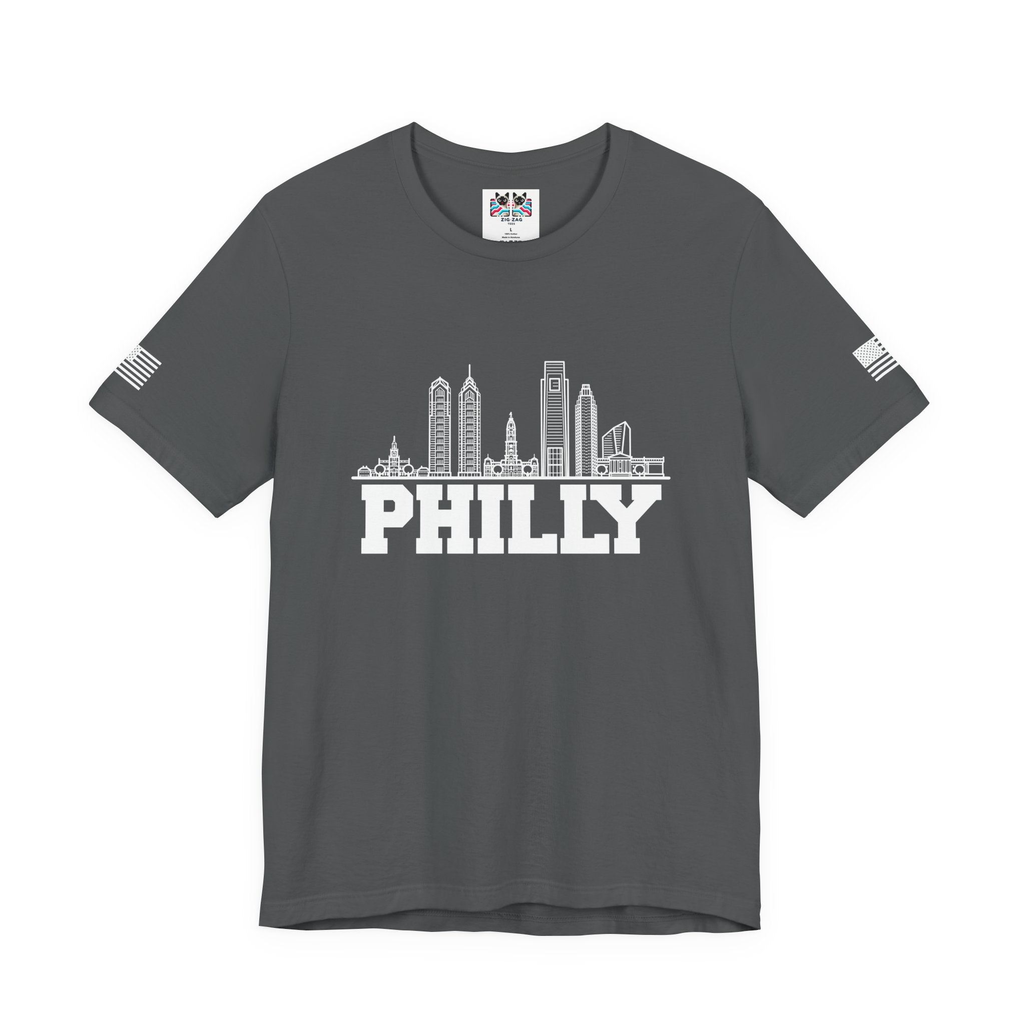 Philly T-Shirt – Philadelphia Skyline Line Art Graphic Tee