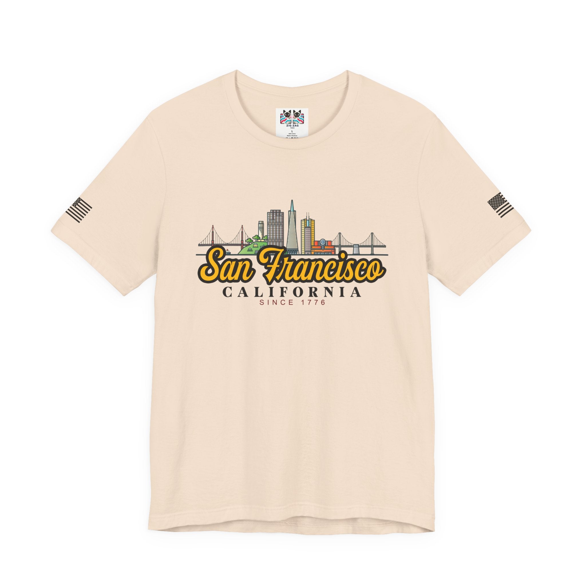 San Francisco California Since 1776 T-Shirt – City Skyline Script Graphic Tee