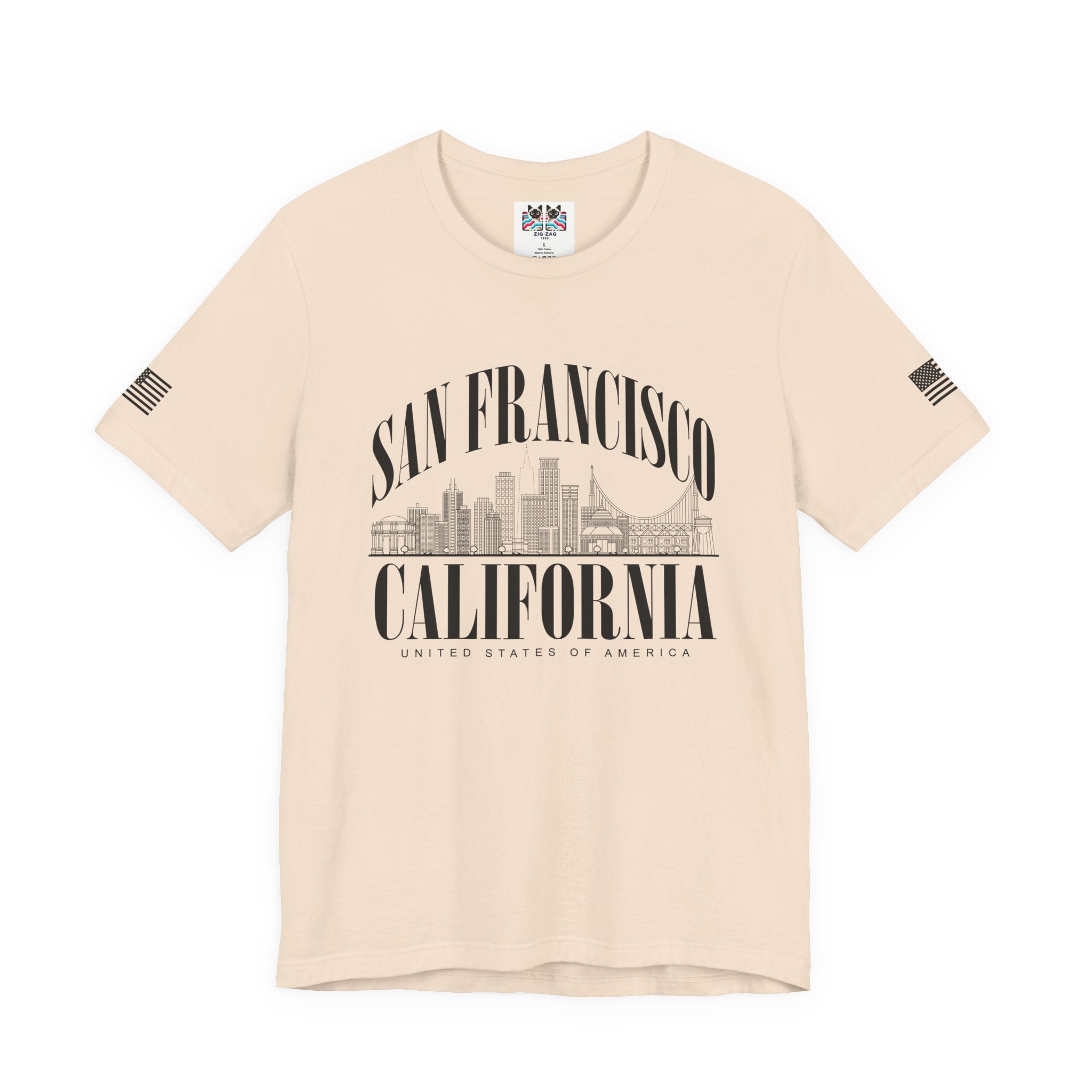 San Francisco California T-Shirt – Arched Skyline United States of America Graphic Tee