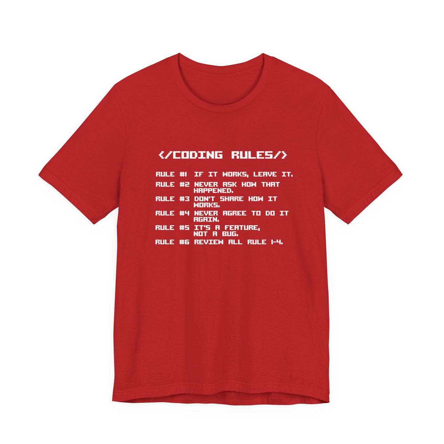 Coding RULES Funny MS-DOS Prompt T-Shirt