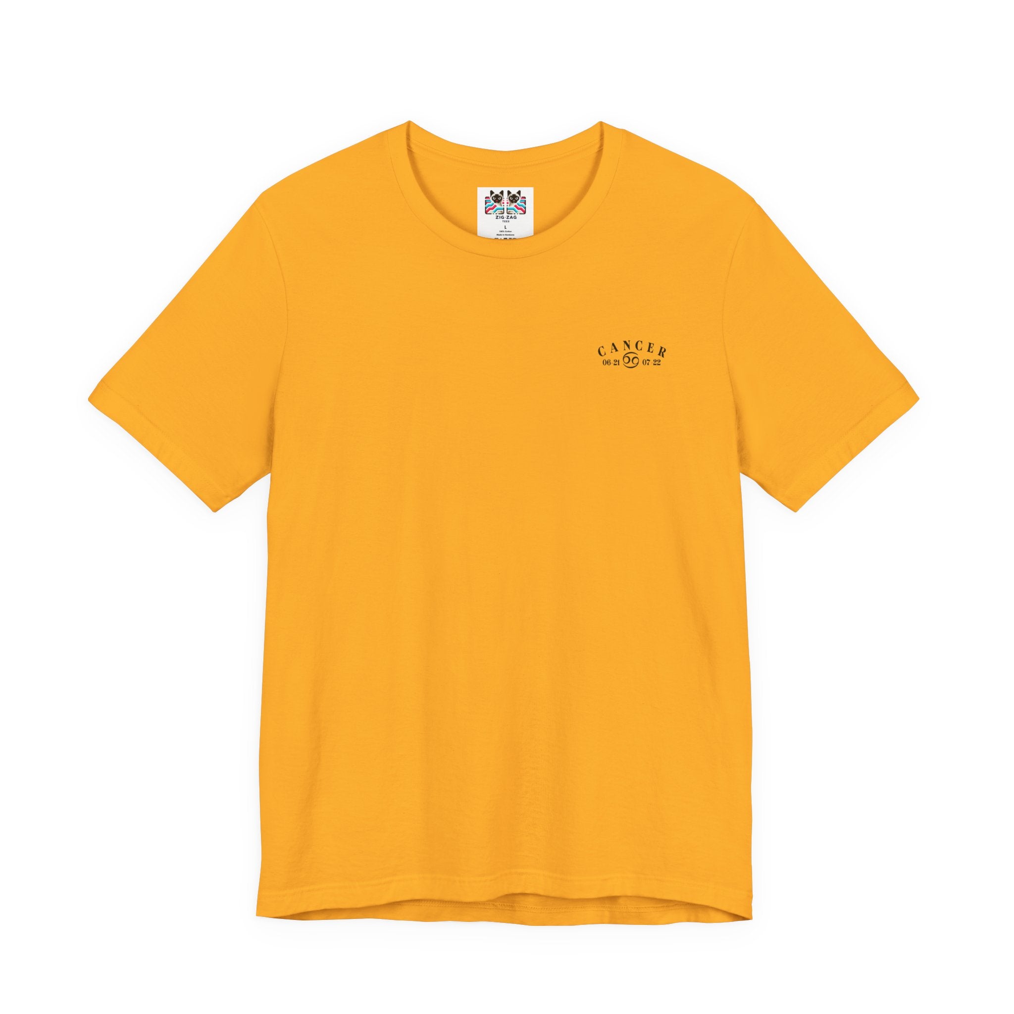 Colorful Cancer Zodiac T-Shirt – Crab with Constellation, Leaves & Flowers