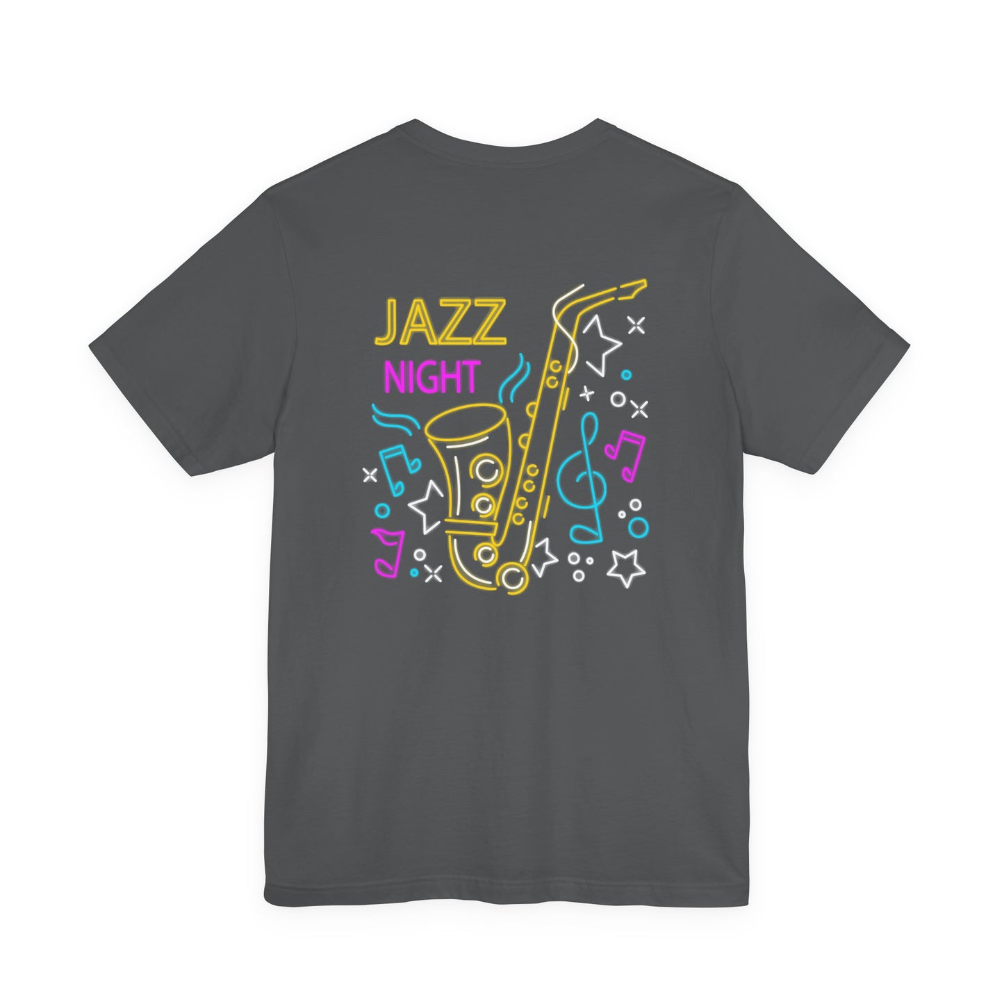 Neon Jazz Night Saxophone Music T-Shirt