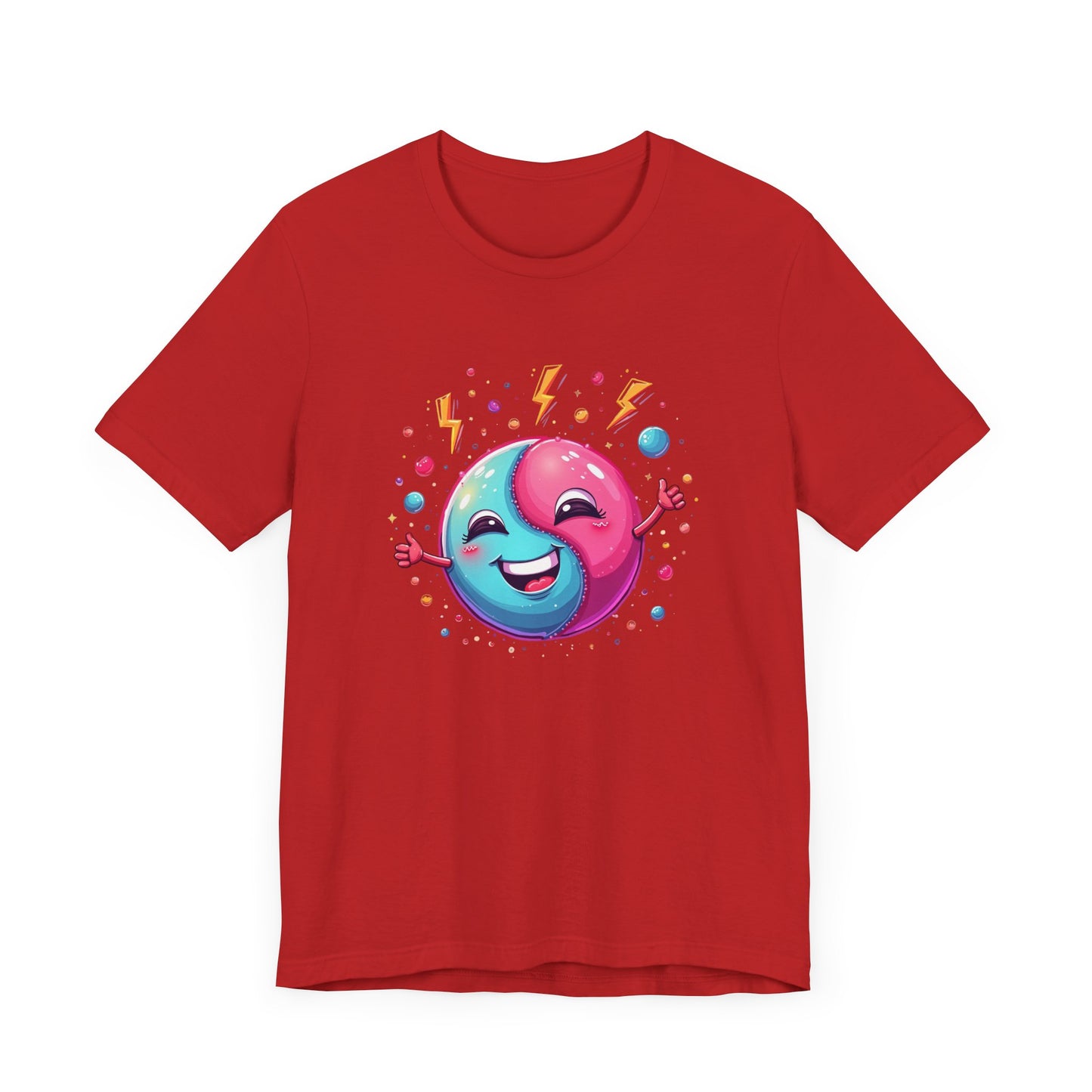 Energetic but Introverted – Colorful Smiling Balance Inner Reflection with Lively Enthusiasm Graphic T-Shirt