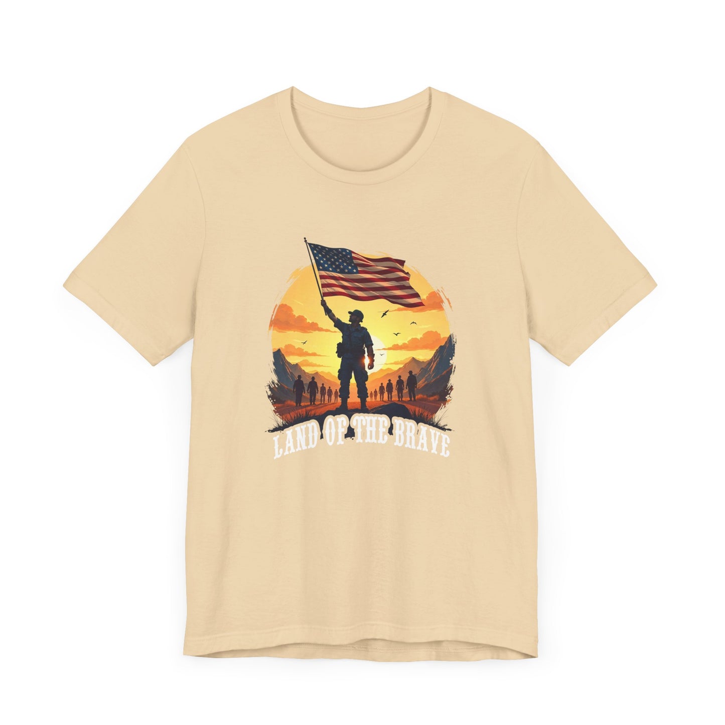 Land of the Brave Shirt Patriotic American Graphic Tee for Those Who Honor Courage Sacrifice and the Stories That Built Our Nation