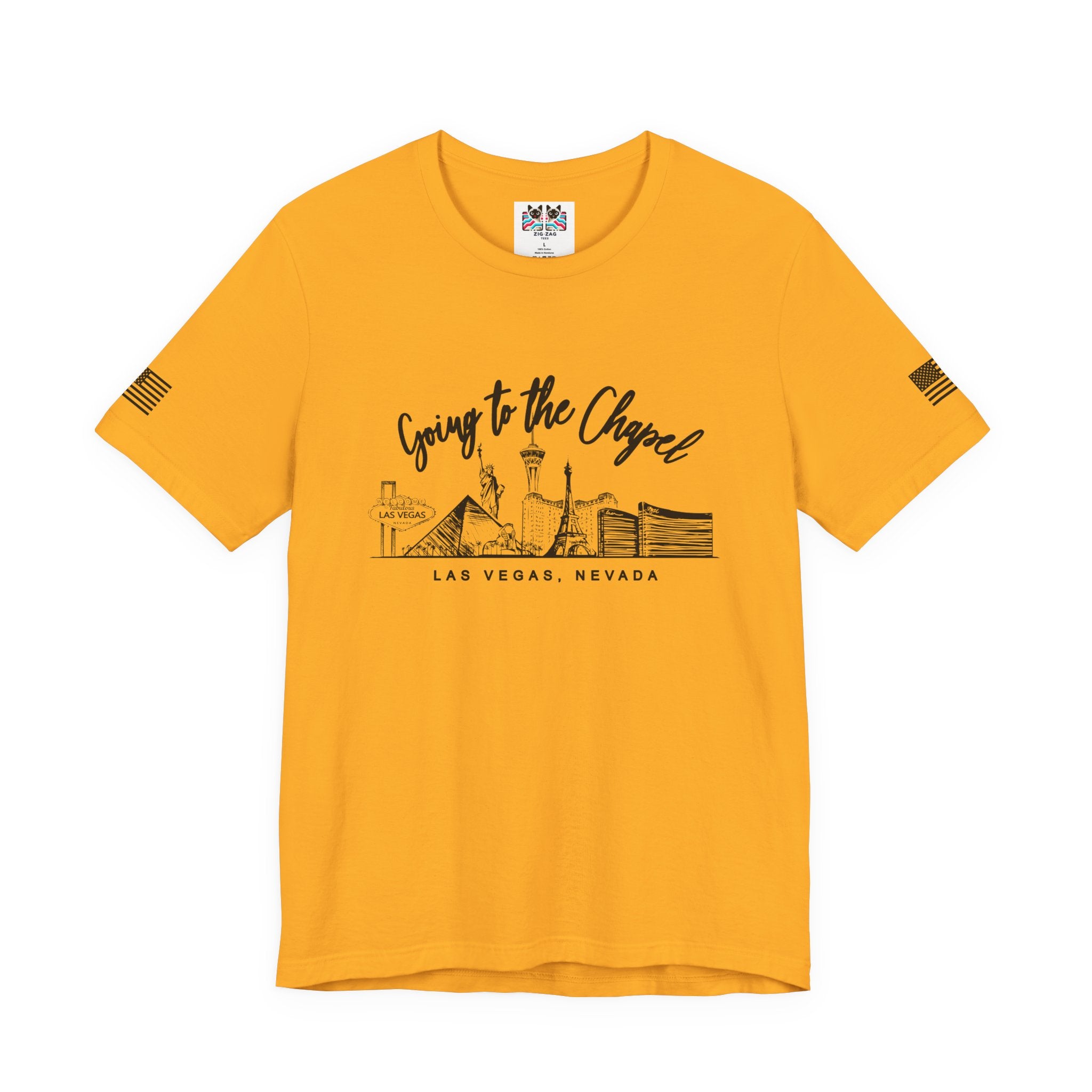 Going to the Chapel Las Vegas T-Shirt – Vegas Wedding Skyline Bridal Tee