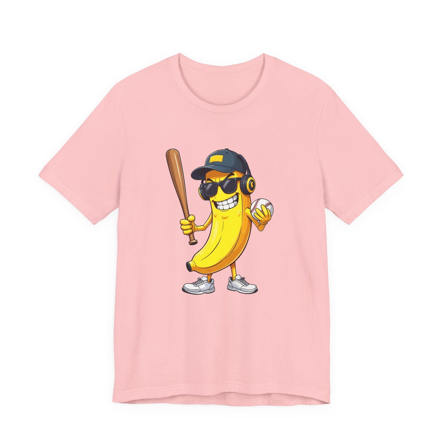 Banana Baseball Aggressive Mascot Tshirt Cool Fruit Sports Character