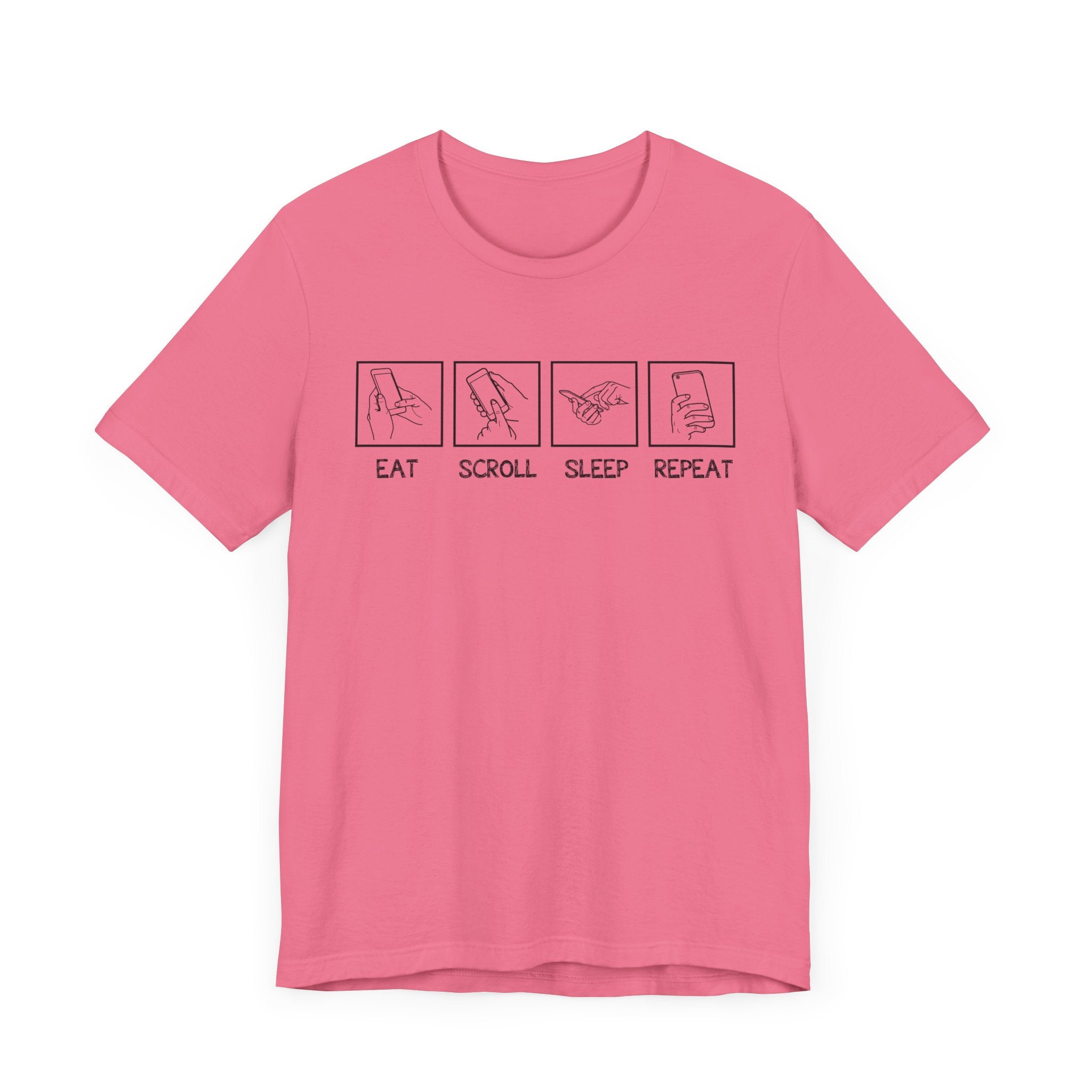 Eat Sleep Scroll Repeat Tee, Social Media Humor Shirt, Digital Routine Graphic Tee, Internet Culture Top, Online Life Gift