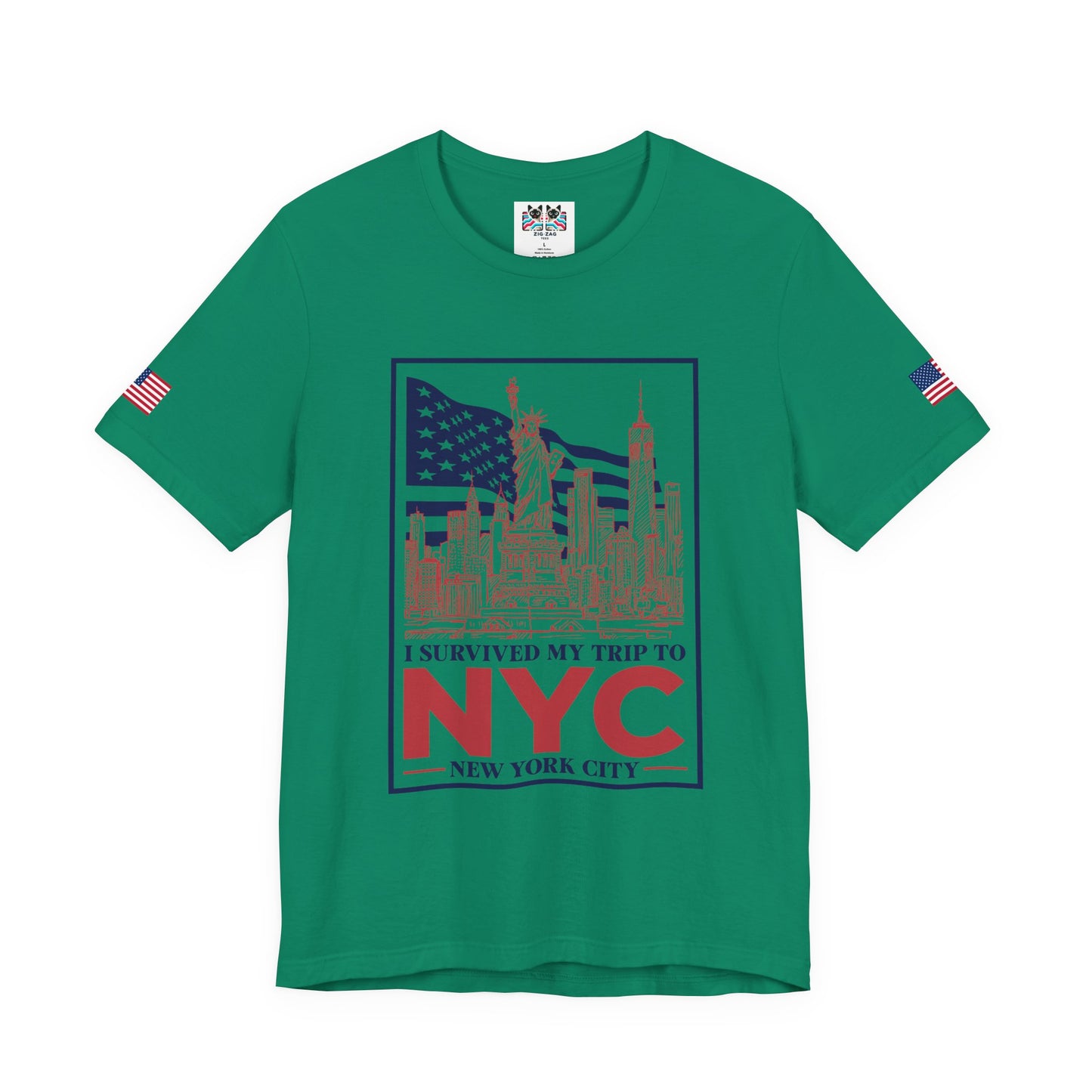 I Survived My Trip to NYC T-Shirt - Funny New York City Skyline Souvenir Design