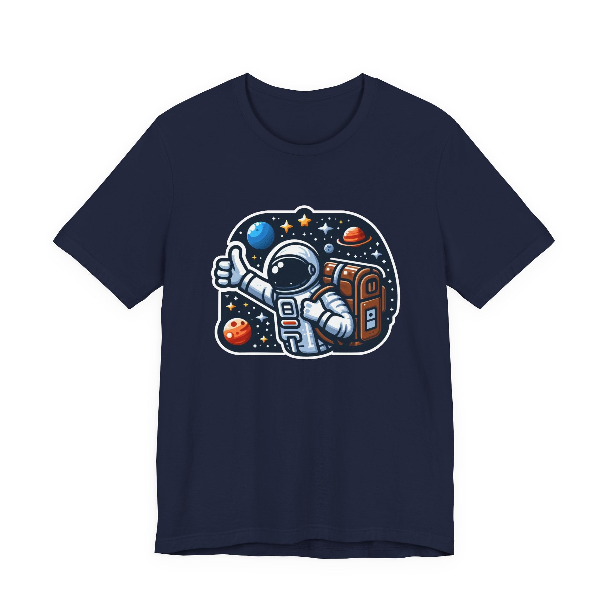 Astronaut Galaxy Hitchhiker T-Shirt – Cosmic Adventure in Space