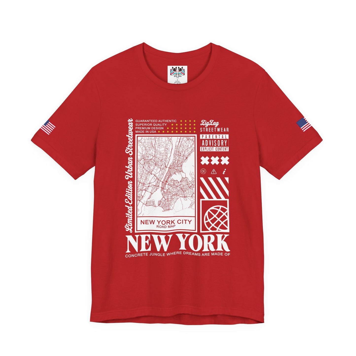 New York City Road Map T-Shirt - Limited Edition Urban Streetwear NYC Map Design
