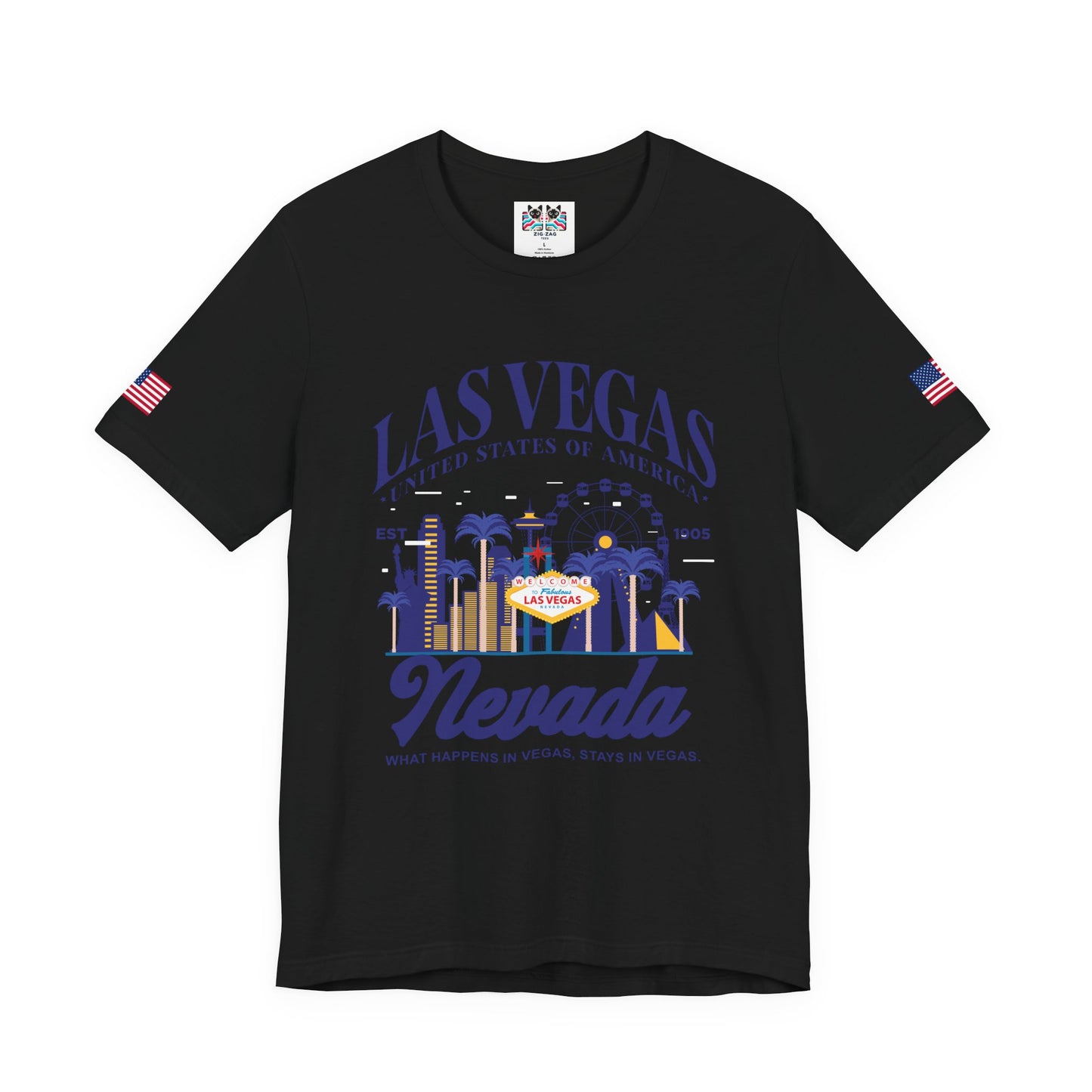Las Vegas Nevada USA T-Shirt - What Happens in Vegas Stays in Vegas Est 1905