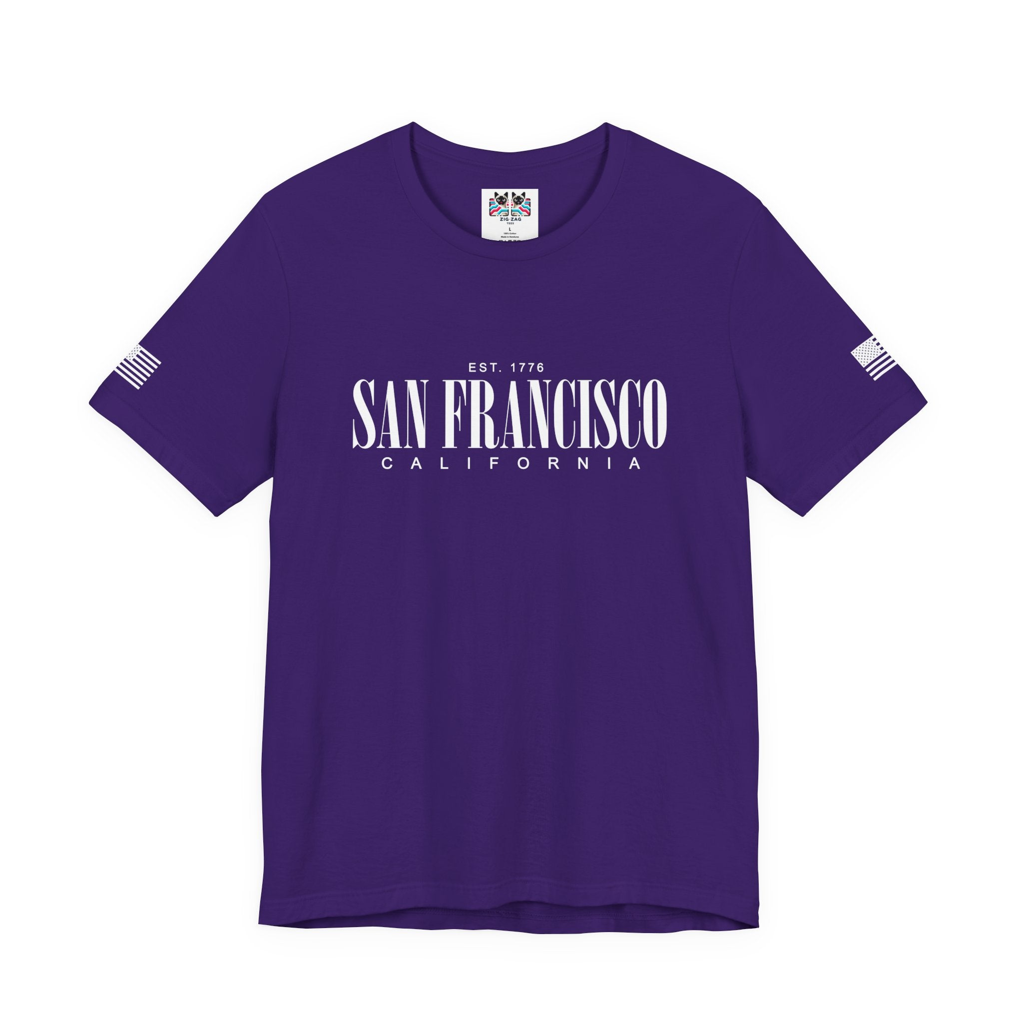 San Francisco California EST 1776 T-Shirt – Clean Serif Minimalist Typography Tee