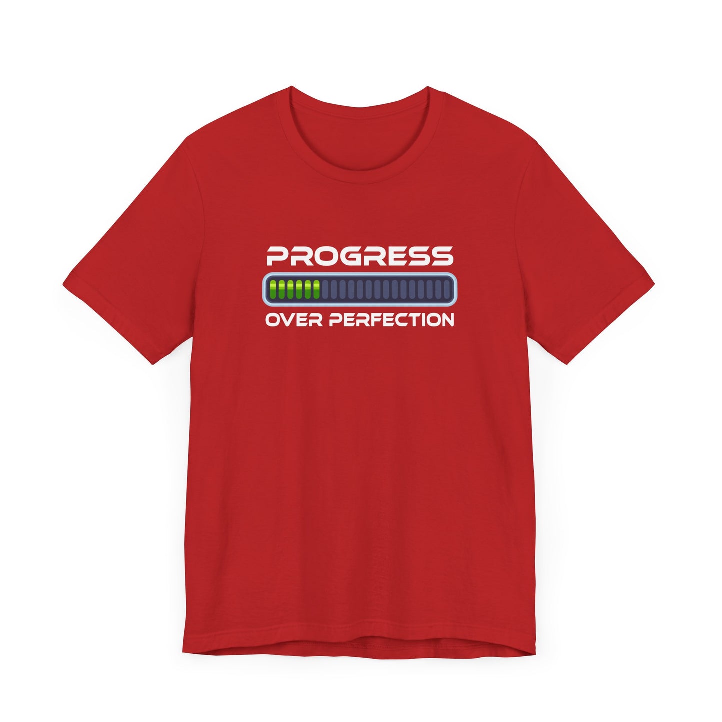 Progress Over Perfection Tee, Motivational Fitness Shirt, Personal Growth Workout Top, Gym Journey Graphic Tee, Daily Grind Gift