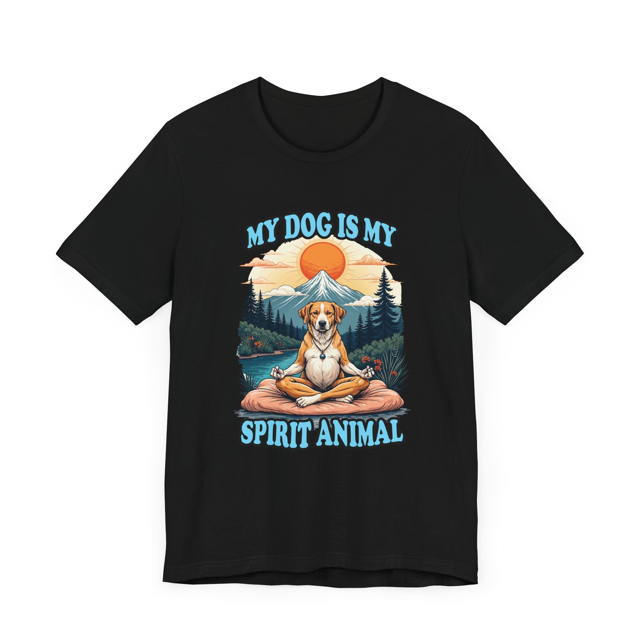 My Dog Is My Spirit Animal T-Shirt – Meditating Dog Nature Graphic Tee