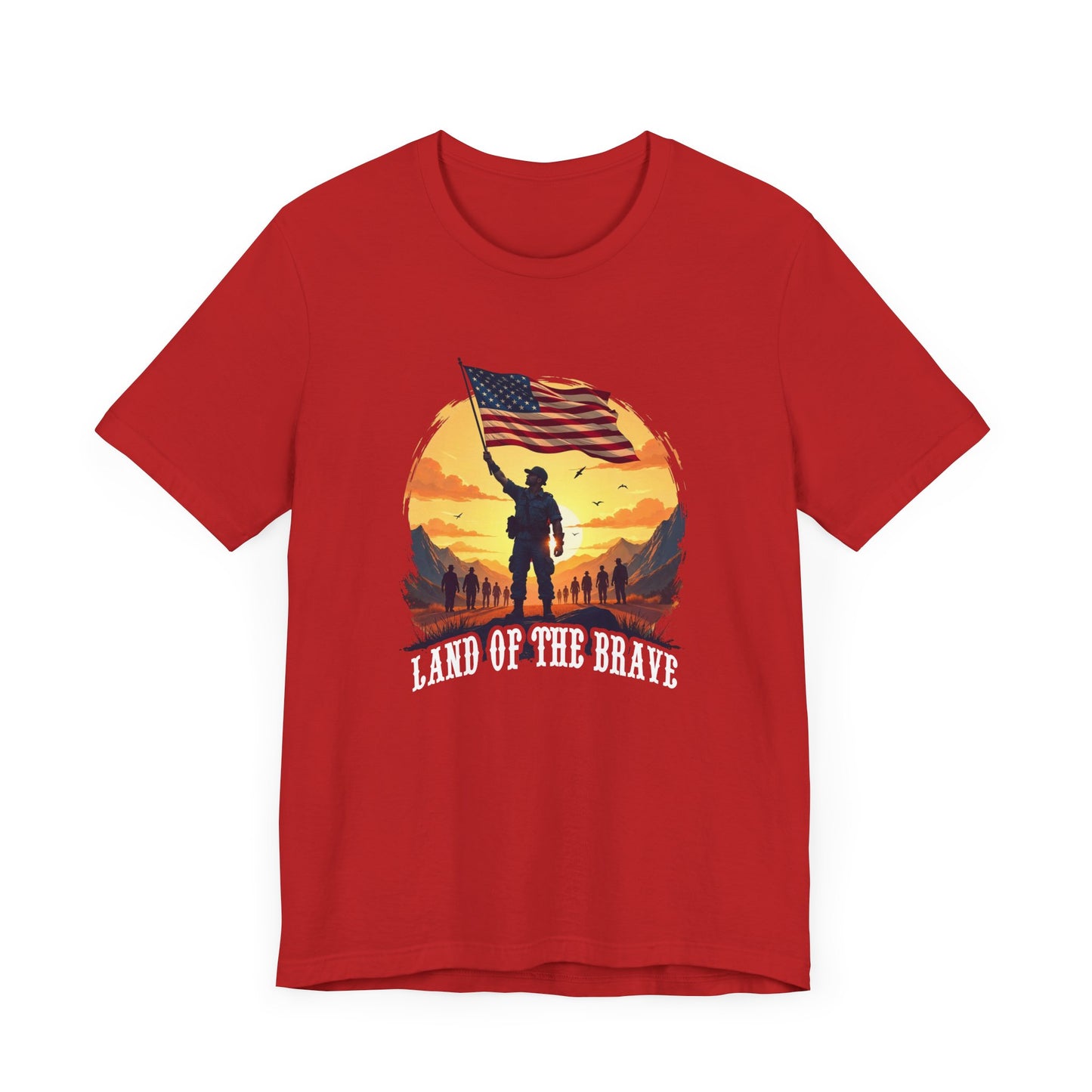 Land of the Brave Shirt Patriotic American Graphic Tee for Those Who Honor Courage Sacrifice and the Stories That Built Our Nation