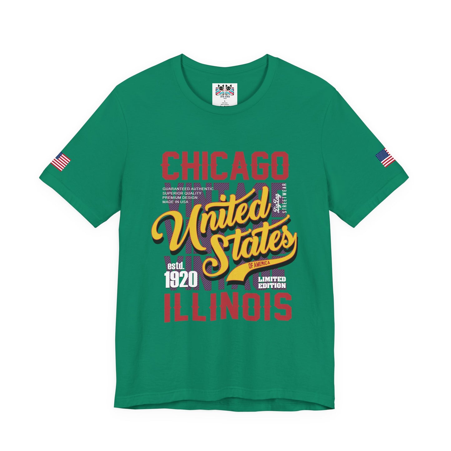 Chicago United States Illinois T-Shirt - Limited Edition 1920 Vintage Streetwear