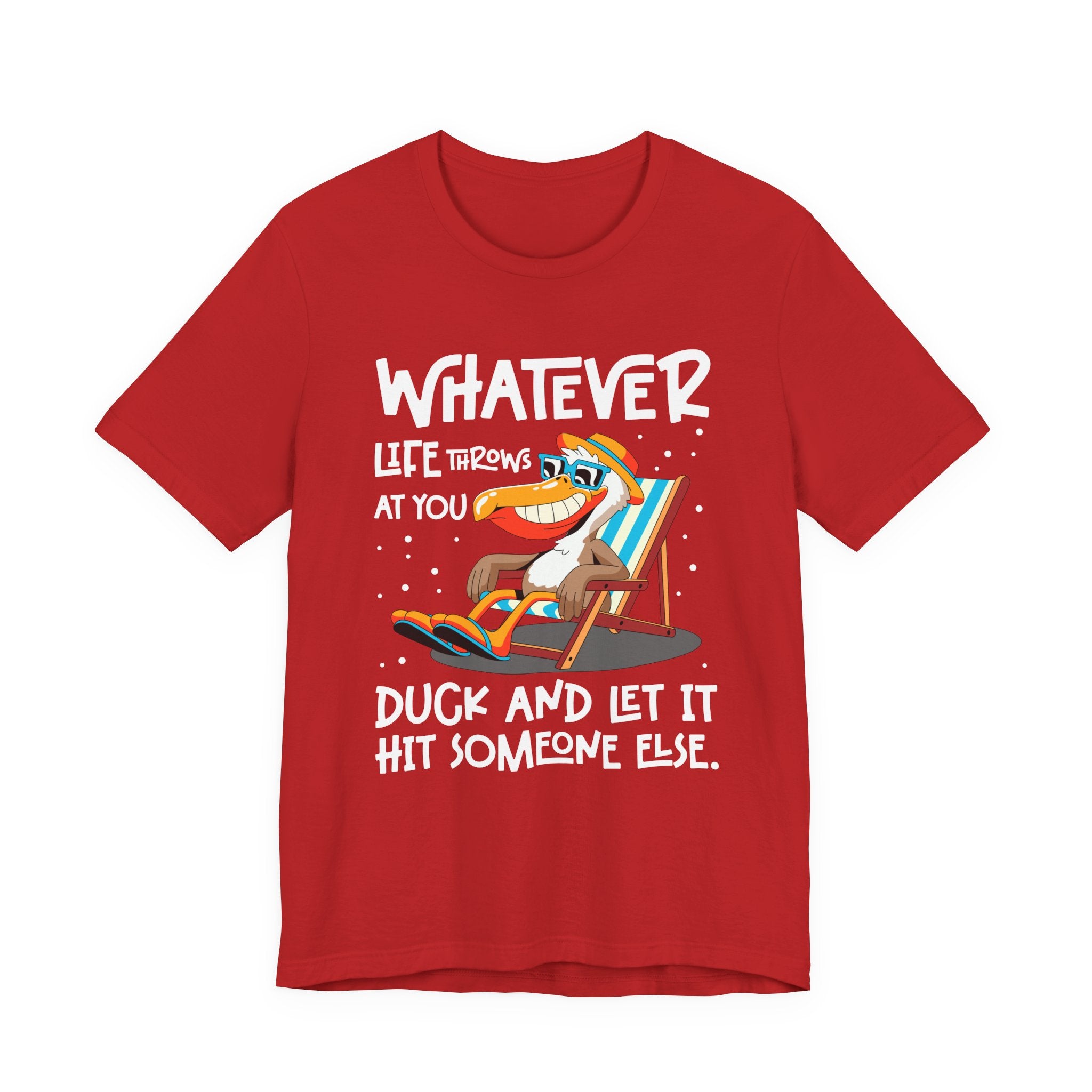Funny Pelican Duck and Relax T-Shirt – Chill Beach Life Cartoon Bird Pun Tee