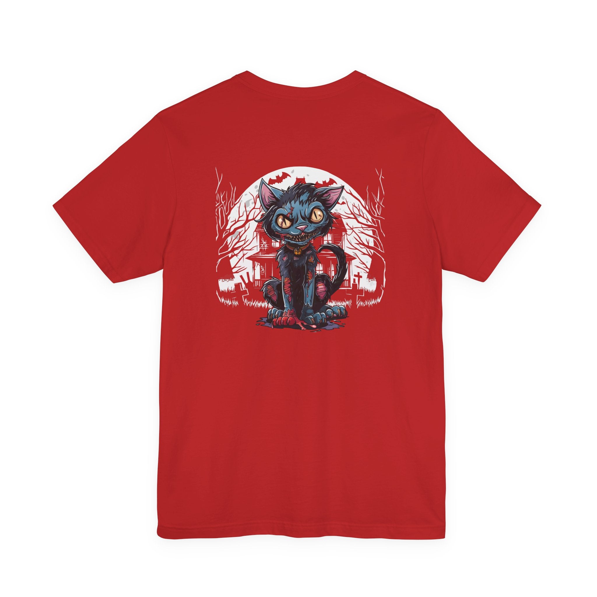 Haunted Zombie Cat Horror House T-Shirt