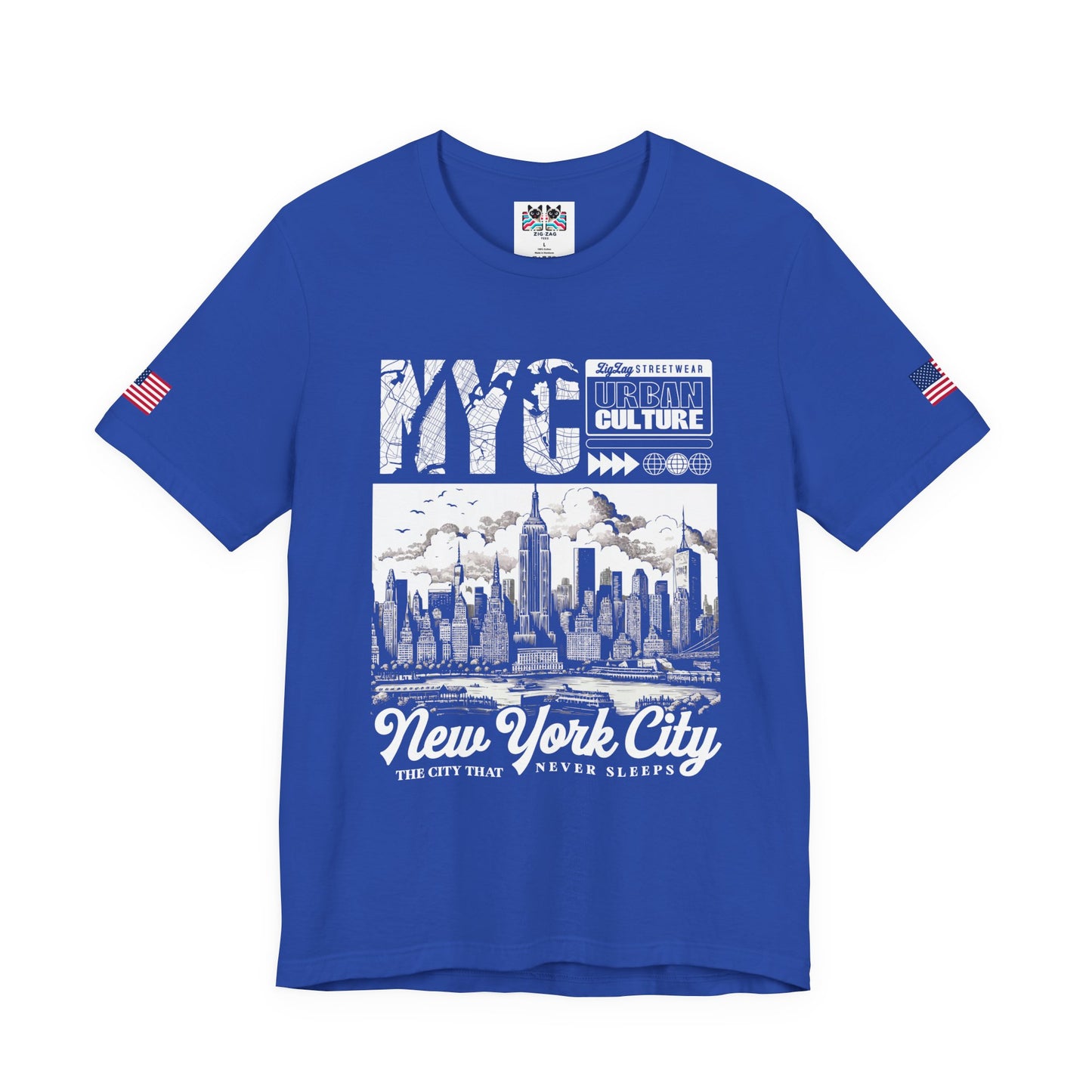 NYC New York City Skyline T-Shirt - Urban Culture Typography Graphic Street Design