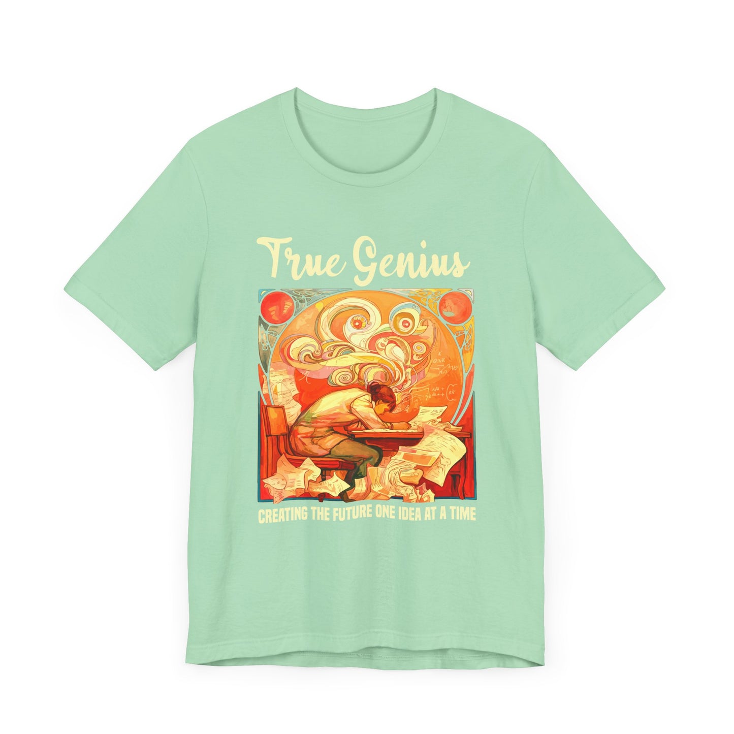 Genius at Work Tee, Smart Humor Shirt, Academic Energy Top, Funny Intelligence Graphic Tee, Clever Nerd Gift