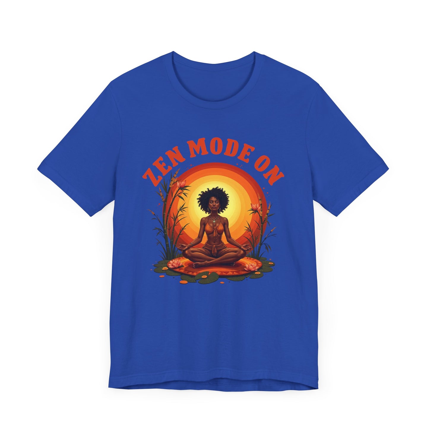 Zen Mode On – Peaceful Meditation Lotus Glow Graphic T-Shirt