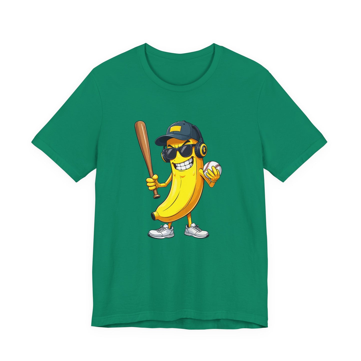 Banana Baseball Aggressive Mascot Tshirt Cool Fruit Sports Character