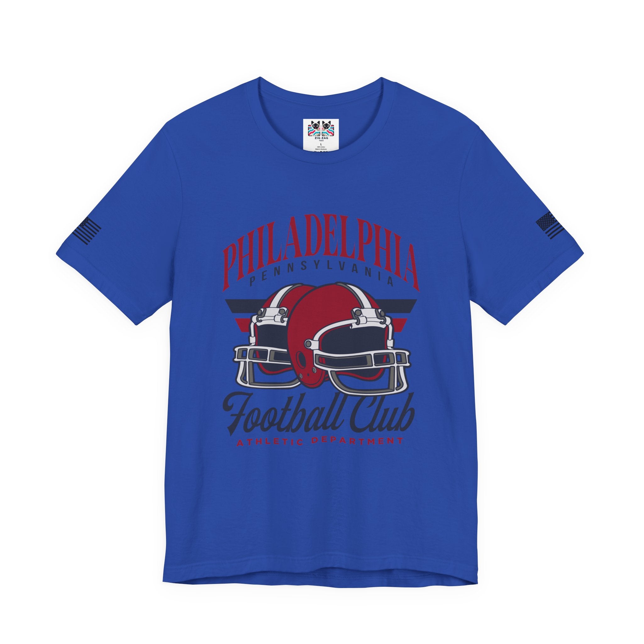 Philadelphia Pennsylvania Football Club T-Shirt – Athletic Department Dual Helmet Graphic Tee