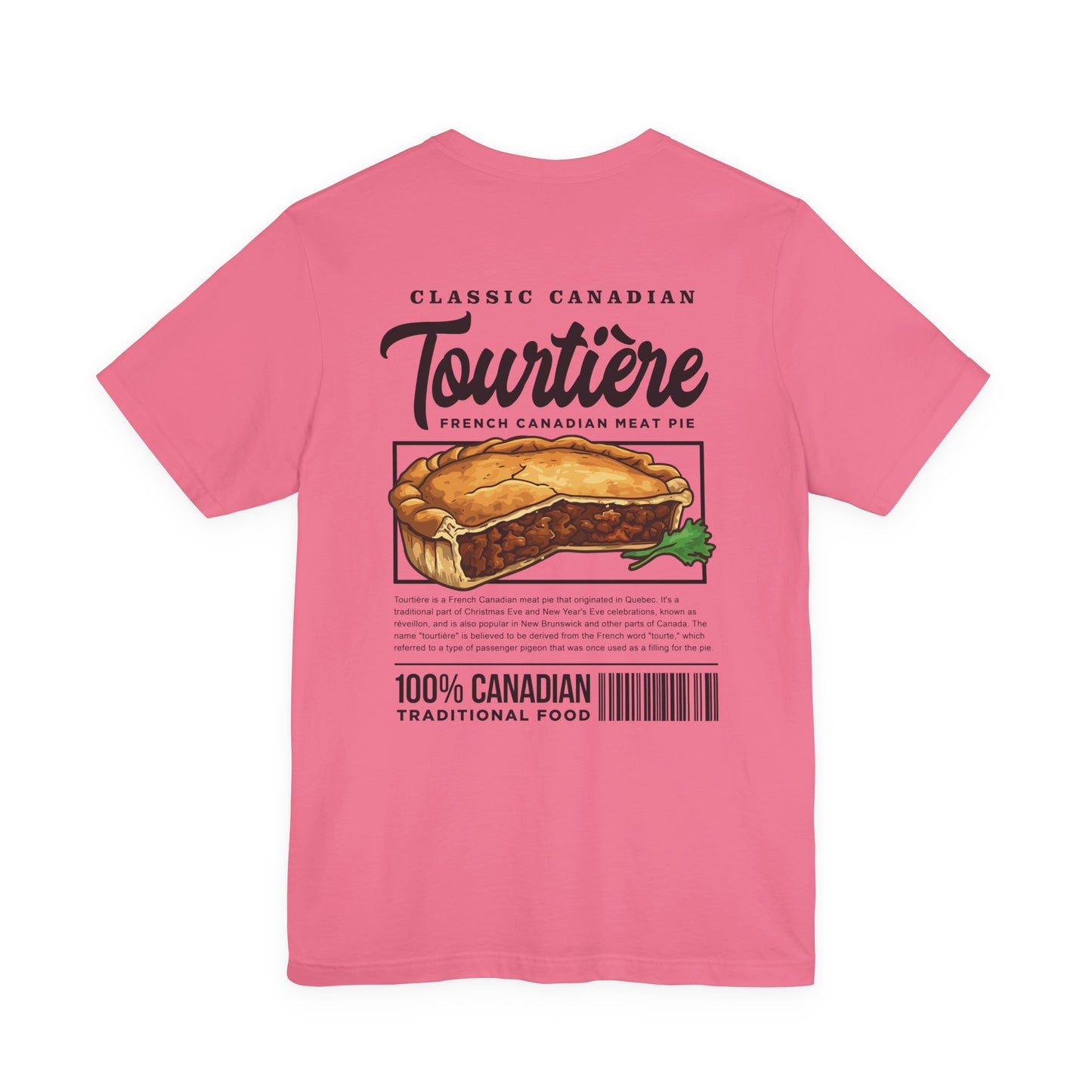 Classic Canadian Tourtiere T-Shirt – Featuring Iconic Ingredients & French Canadian Origins