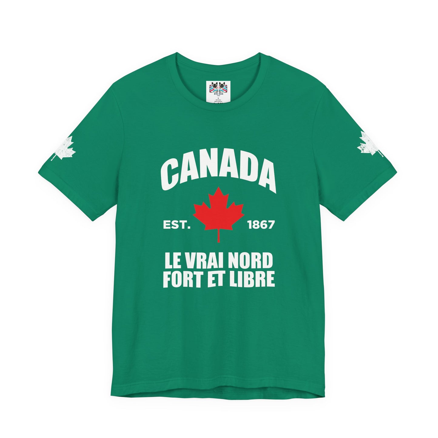 Canada Le Vrai Nord, Fort Et Libre Red Maple Heritage T-Shirt
