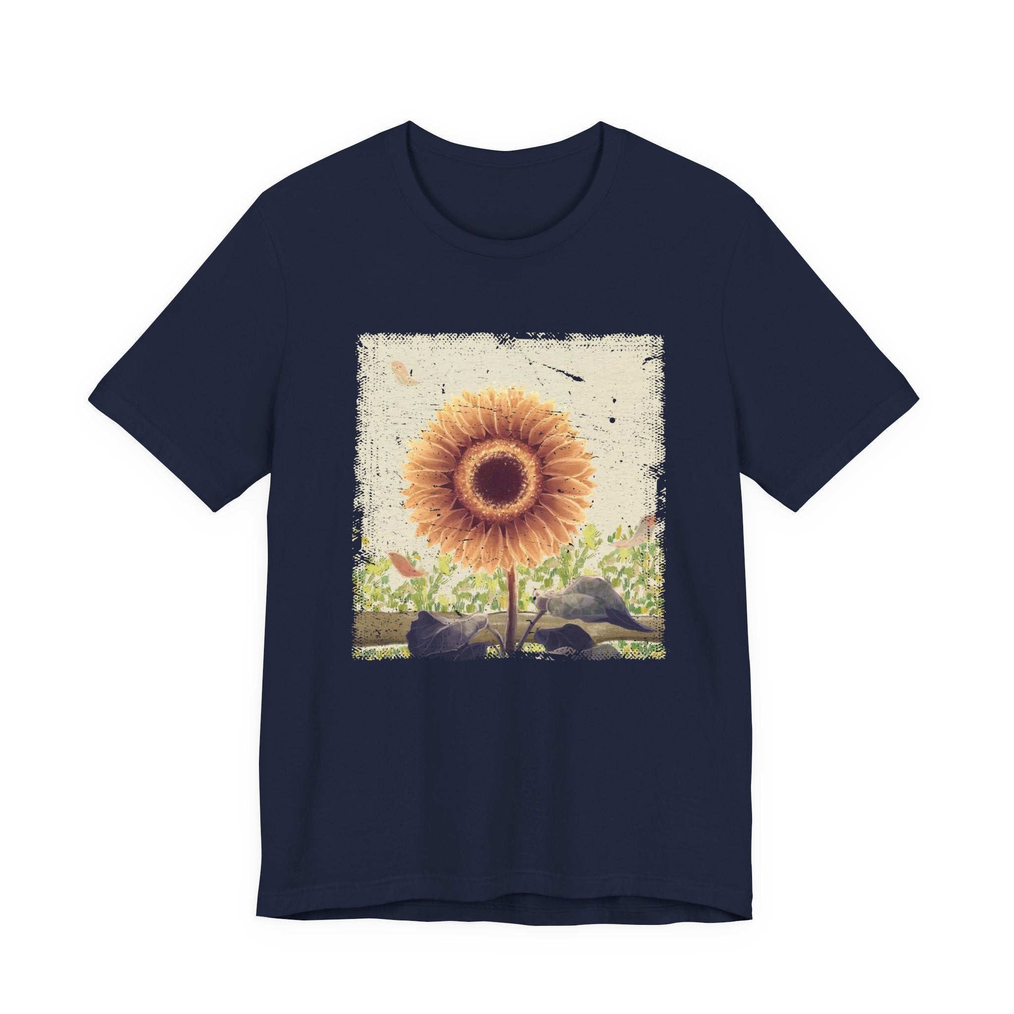 Bloom & Glow – Large Sunflower Painting Graphic T-Shirt